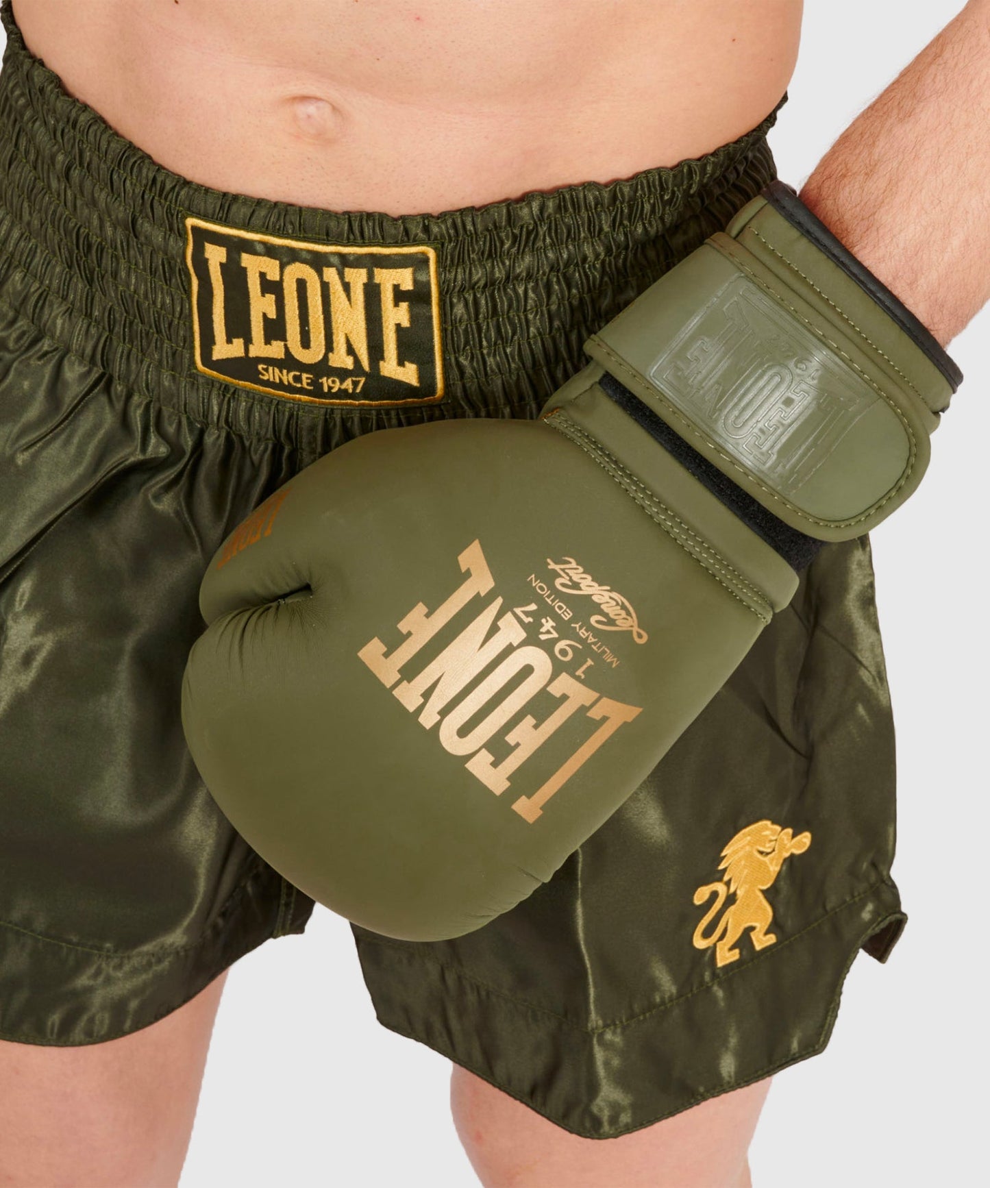 Leone Basic Muay Thai Shorts - Khaki