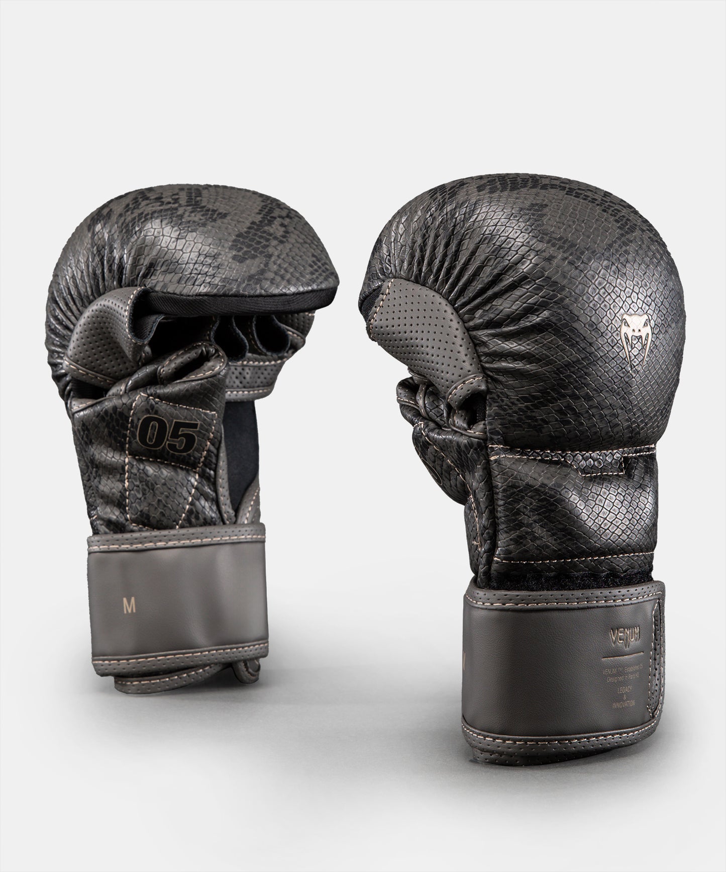 Venum Midnight Fury Guantes de Sparring MMA - Negro/Gris/Plata