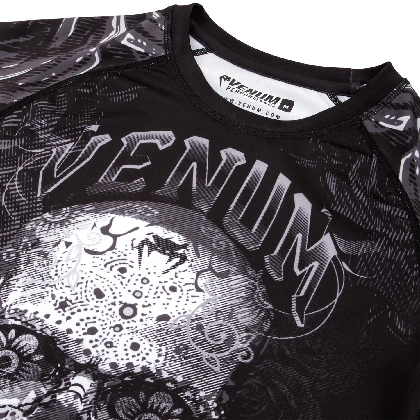 Venum Santa Muerte 3.0 Rashguard - Long Sleeves - Black/White