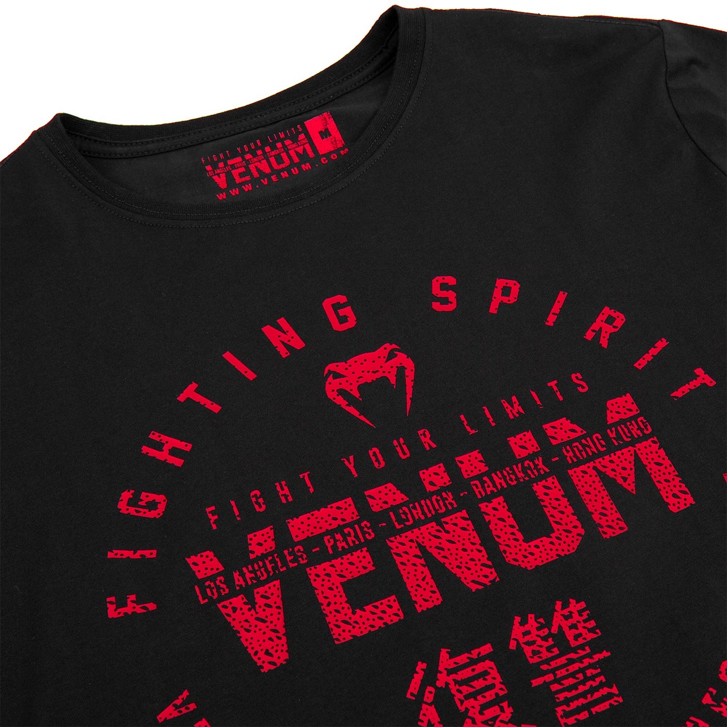 Venum Signature T-shirt - Long Sleeves - Black/Red
