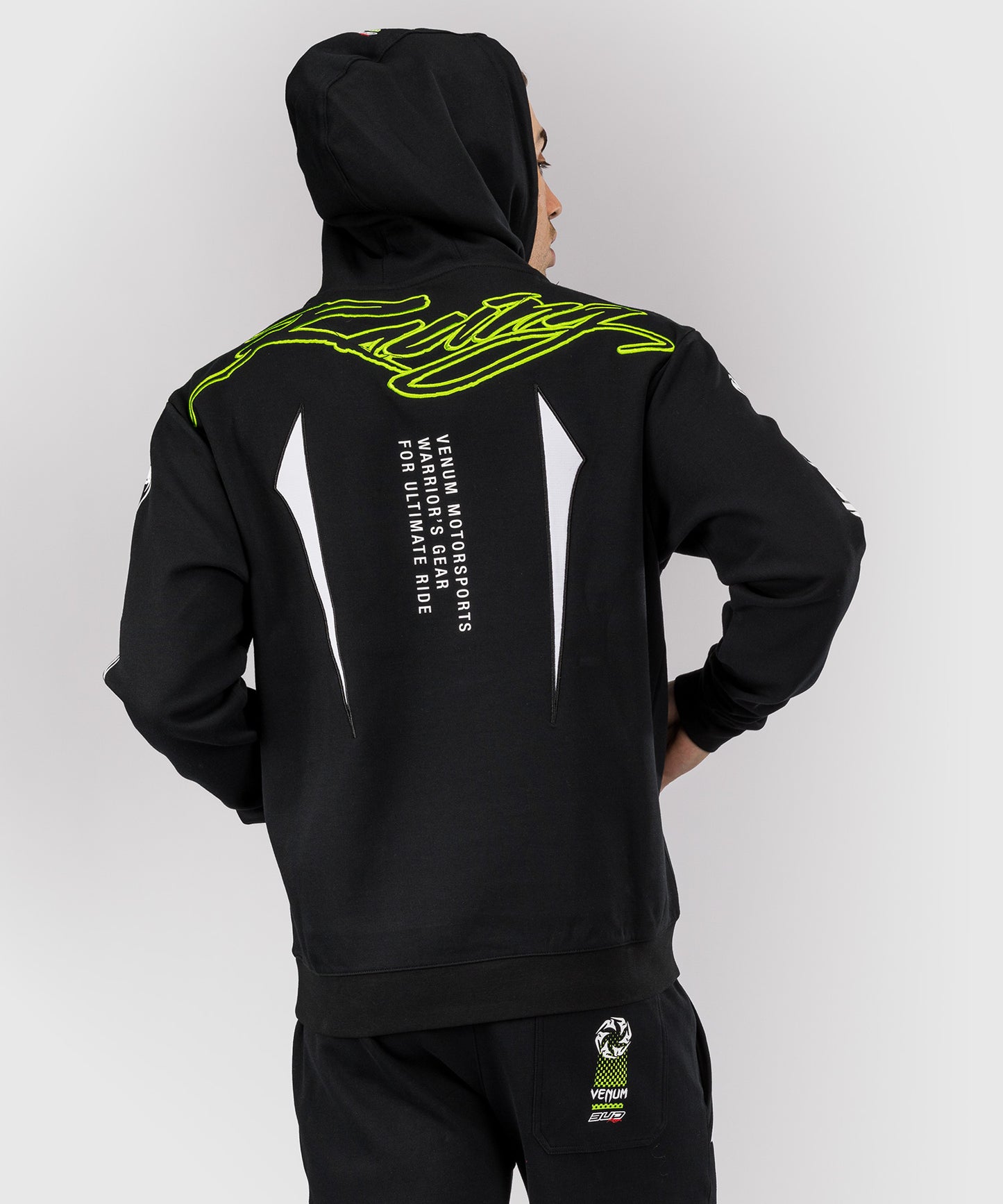 Venum x Bud Racing Men's Hoodie - Black/White/Lime Green