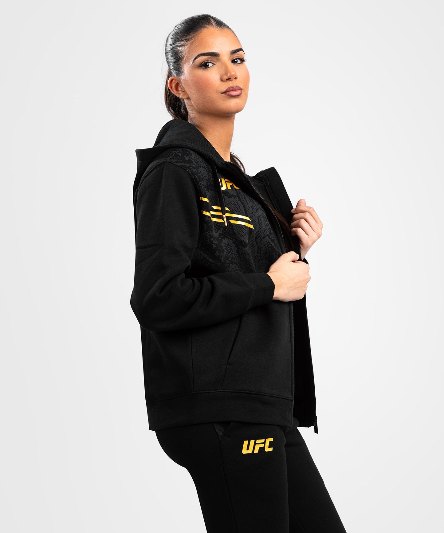 Sweatshirt zippé à capuche pour Femmes UFC Adrenaline by Venum Replica - Champion