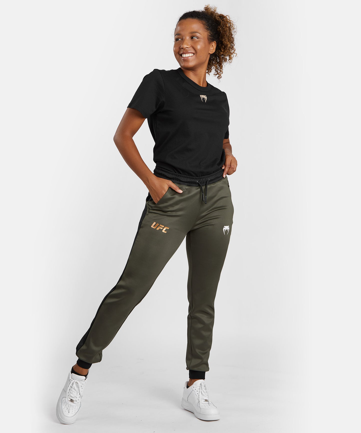 Pantalon de jogging de performance pour Femmes UFC Adrenaline by Venum Fight Week - Kaki/Bronze