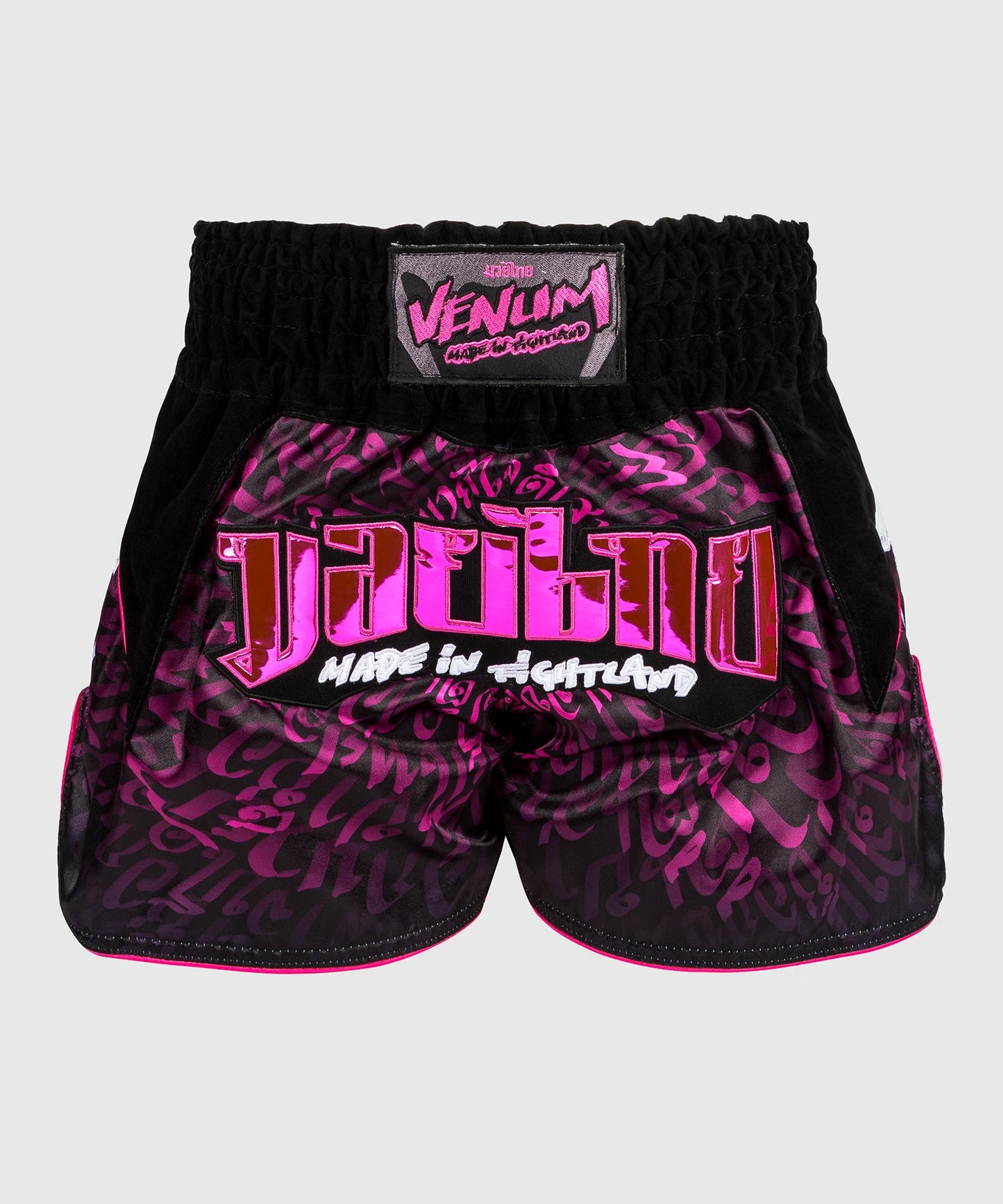 Short de Muay Thai Venum Attack - Noir/Rose
