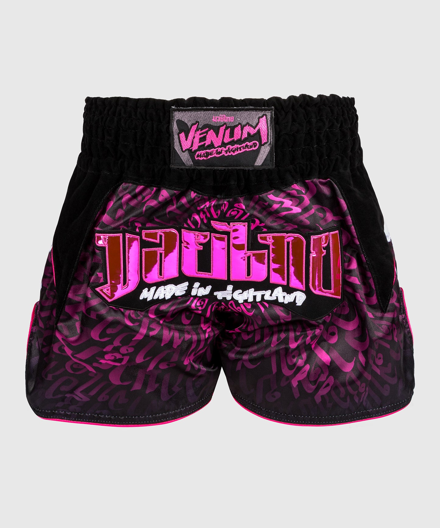 Venum Attack Pantaloncini da Muay Thai - Nero/Rosa