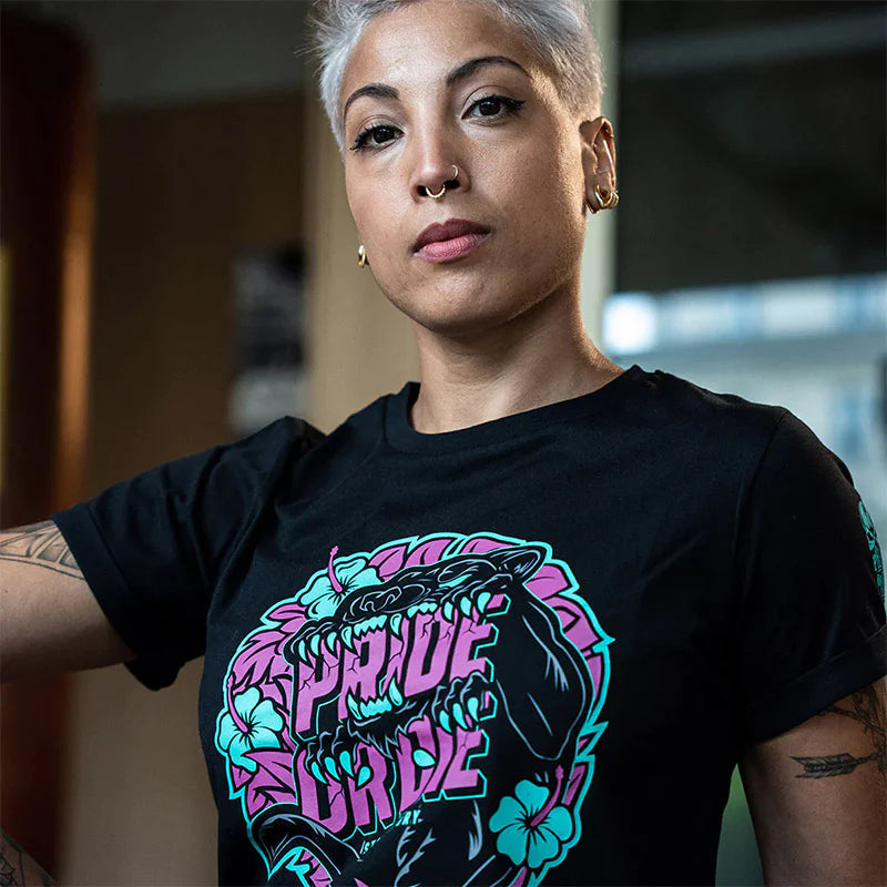 T-Shirt Pride Or Die Stay Hungry - Noir
