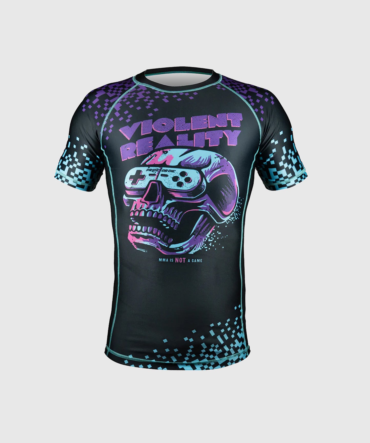Pride or Die Violent Reality Short Sleeve Rashguard - Black