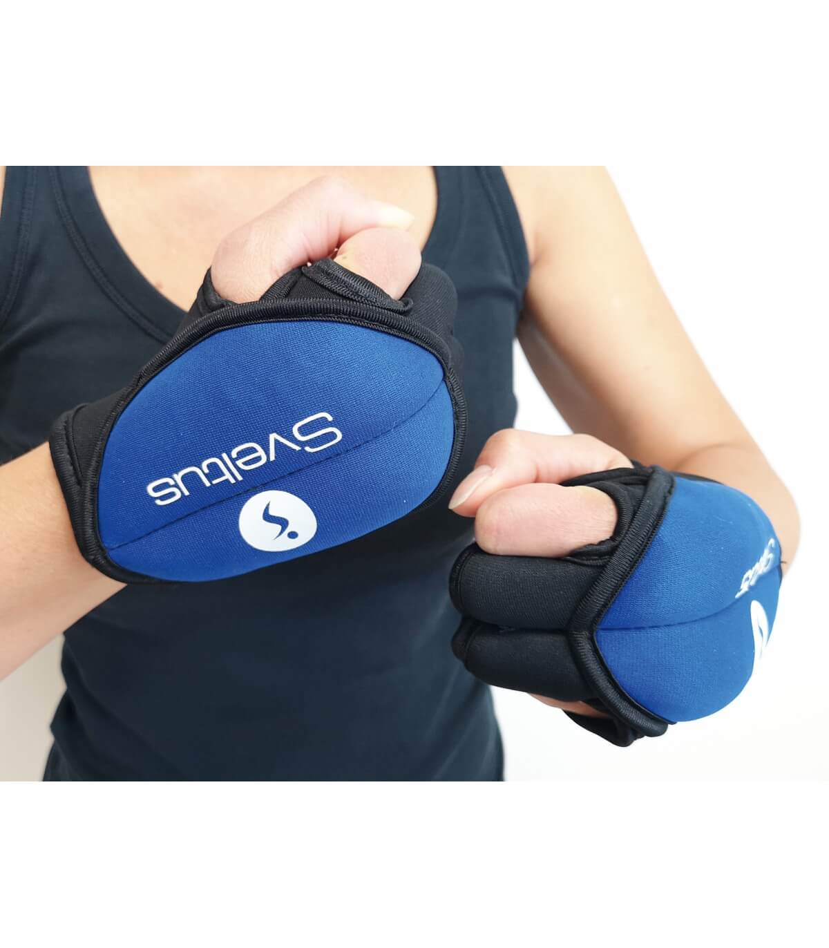 Sveltus Piloxing Handschuhe - 500 g - 2er Set - Blau/Schwarz