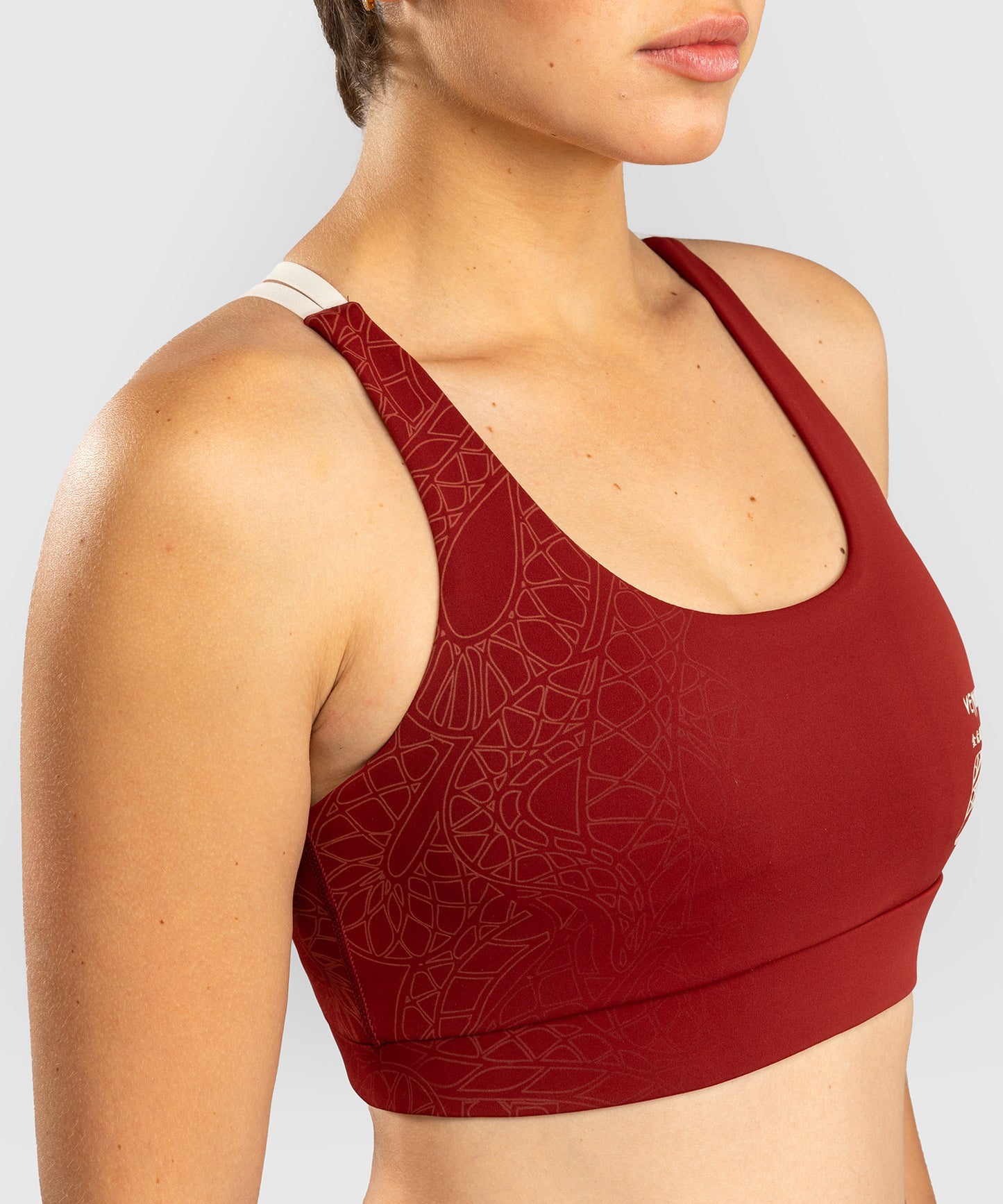 Venum Serpenti Sports Bra - Bordeaux/Ivory
