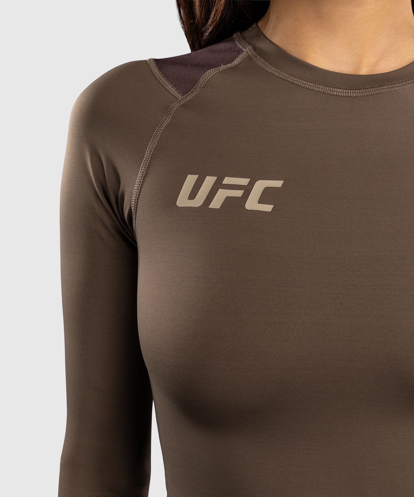 Rashguard à Manches Longues Technique pour Femme Venum UFC Unity by Venum Authentic Fight Week - Marron
