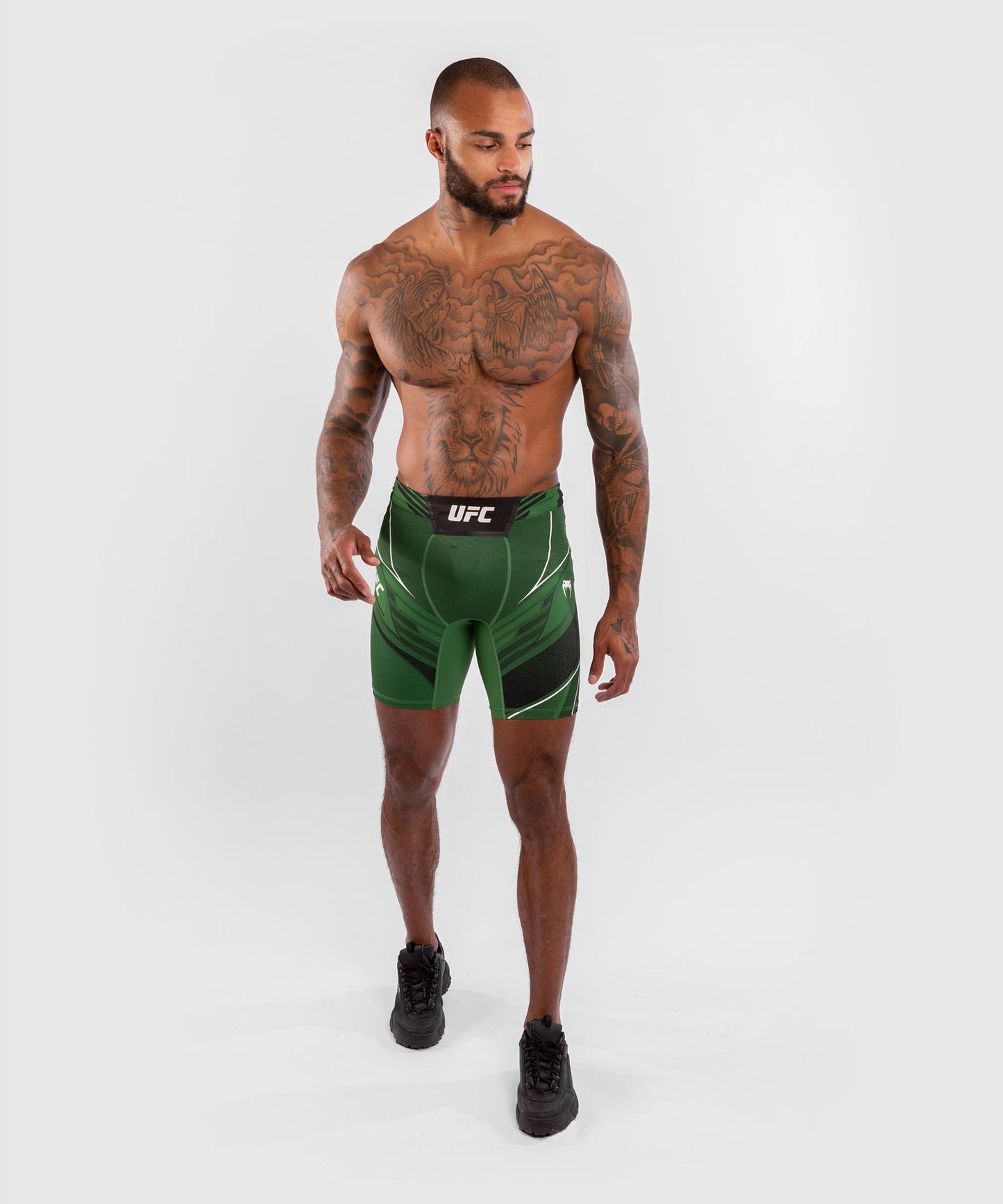 Men's UFC Venum Authentic Fight Night Compression Short - Long Cut - Green