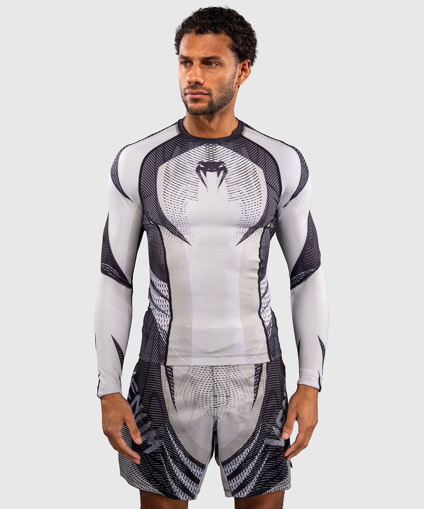 Venum Galactic 3.0 Long Sleeve Rashguard - Off-White/Black