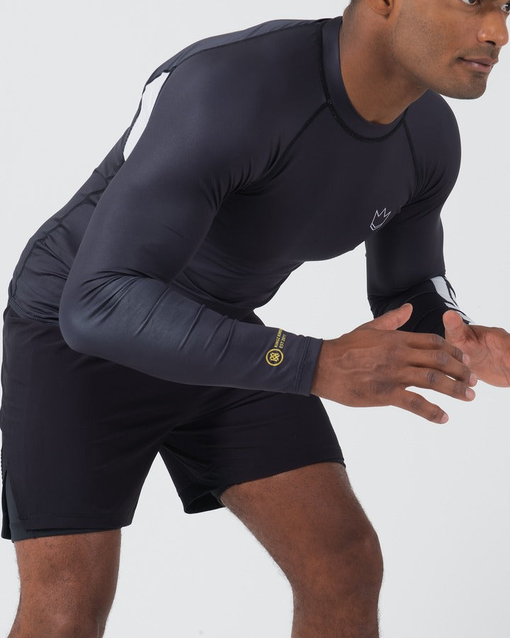 Rashguard À Manches Longues Kingz Ranked Performance V2 - Noir