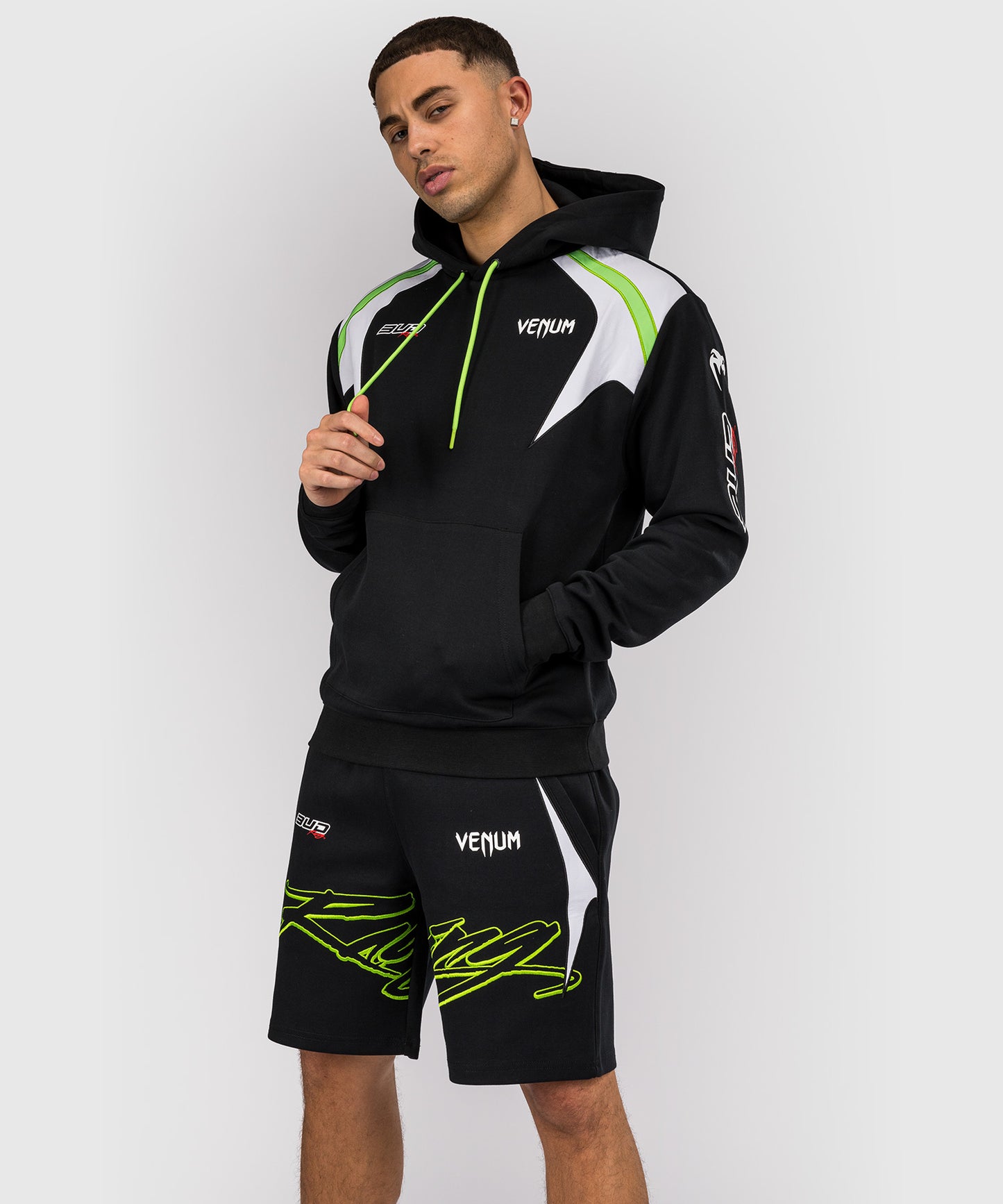 Venum x Bud Racing Men's Hoodie - Black/White/Lime Green
