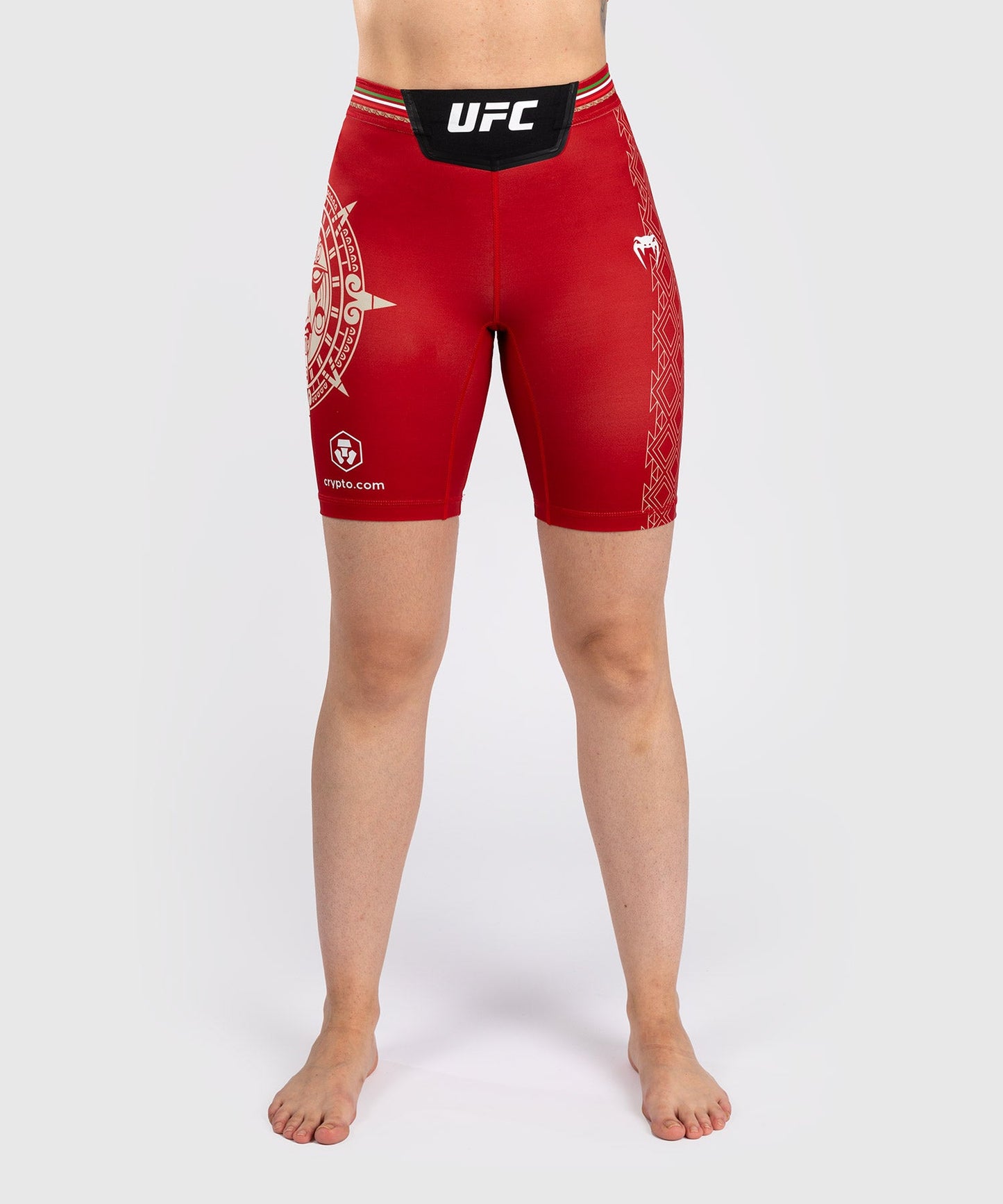 Noche UFC by Venum Authentic Fight Night Women's Compression Short - Long Fit - Red