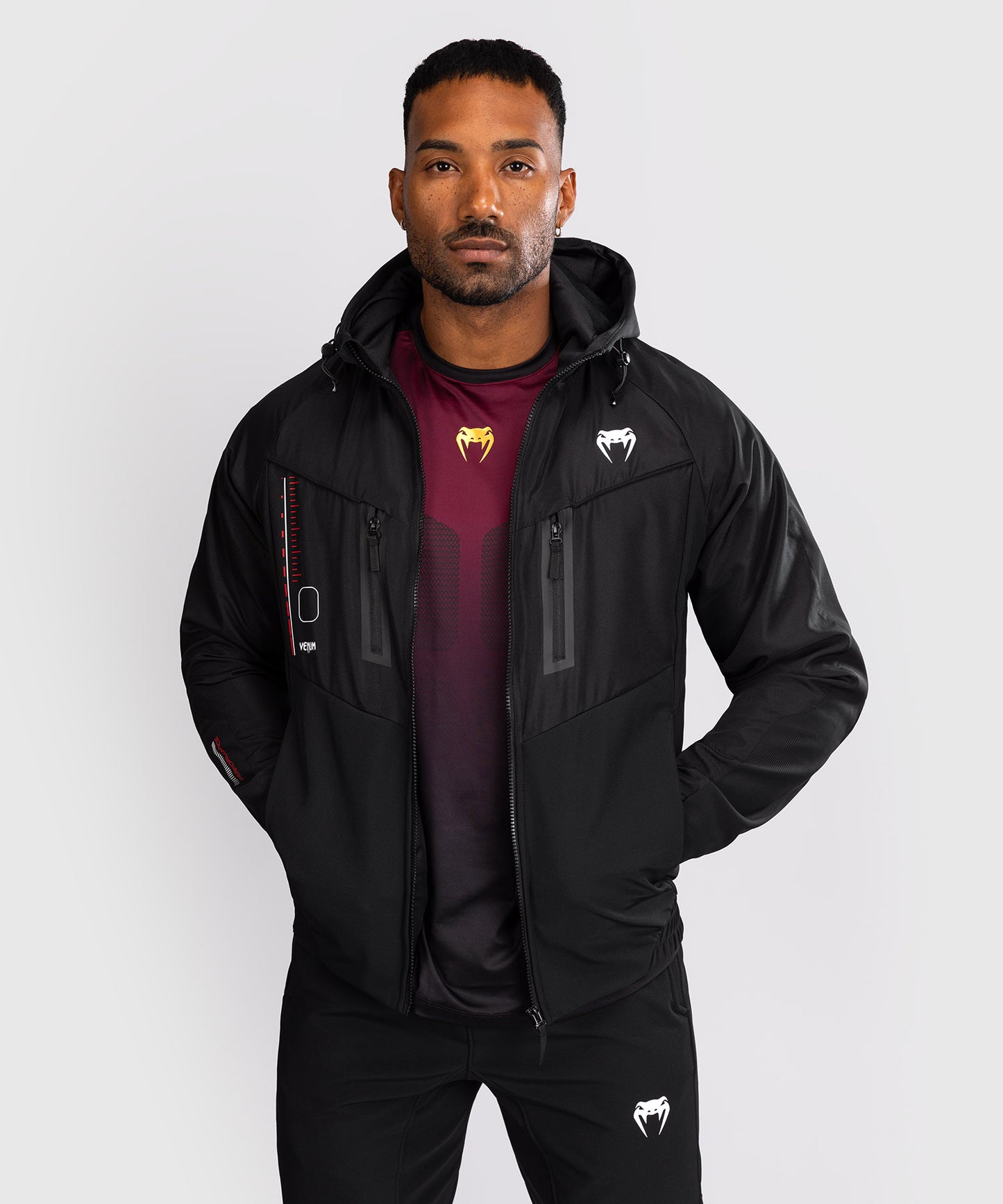 Venum Tactical XT Herren Trainingsjacke - Schwarz/Feuerrot