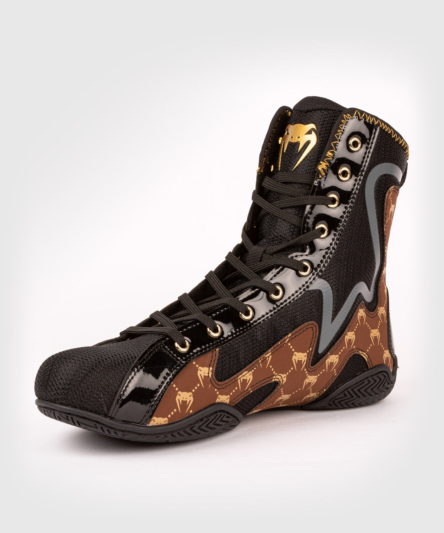 Chaussures de Boxe Venum Elite Evo Monogram - Noir/Marron