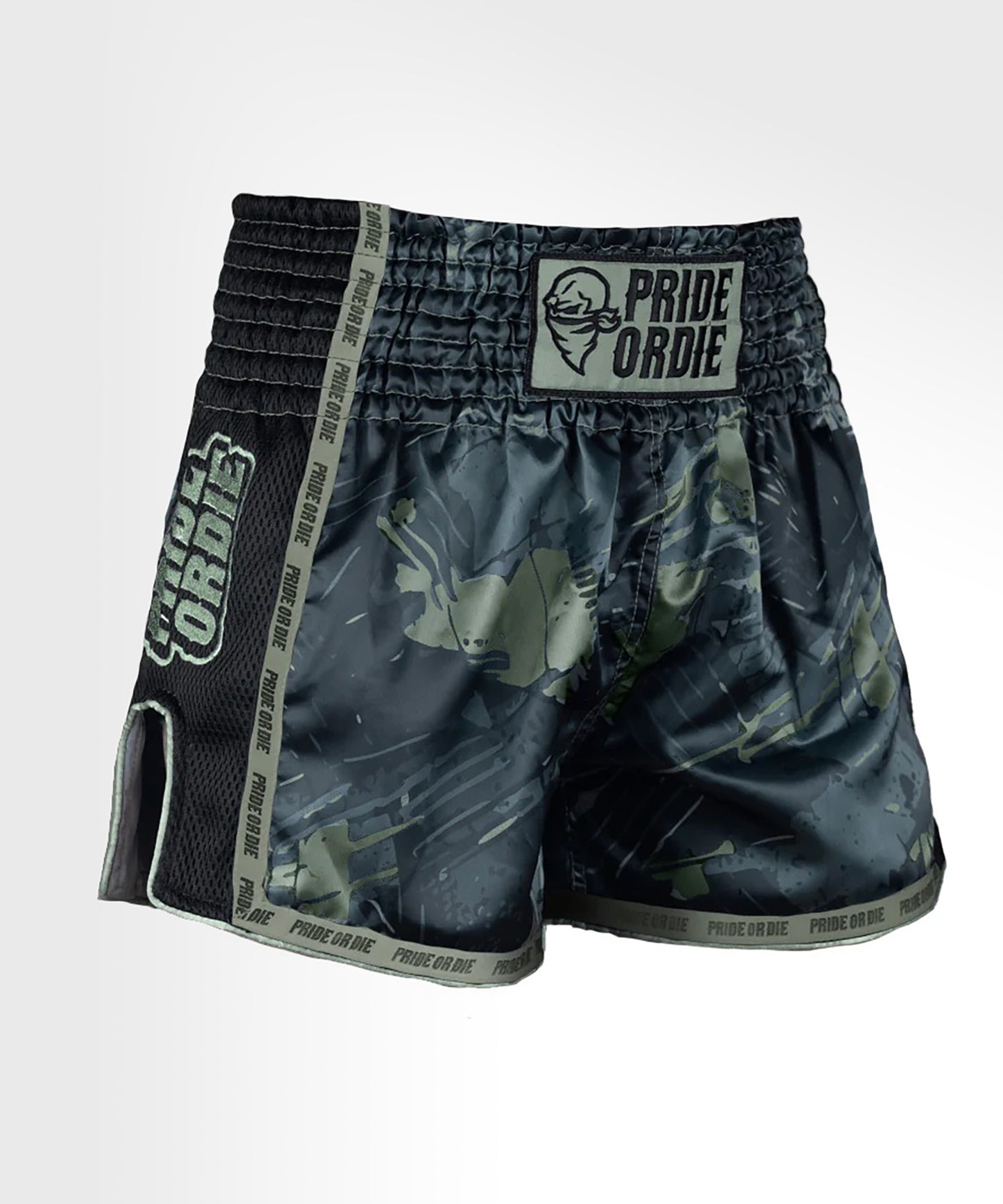 Muay Thai Shorts Pride Or Die Shadow - Schwarz