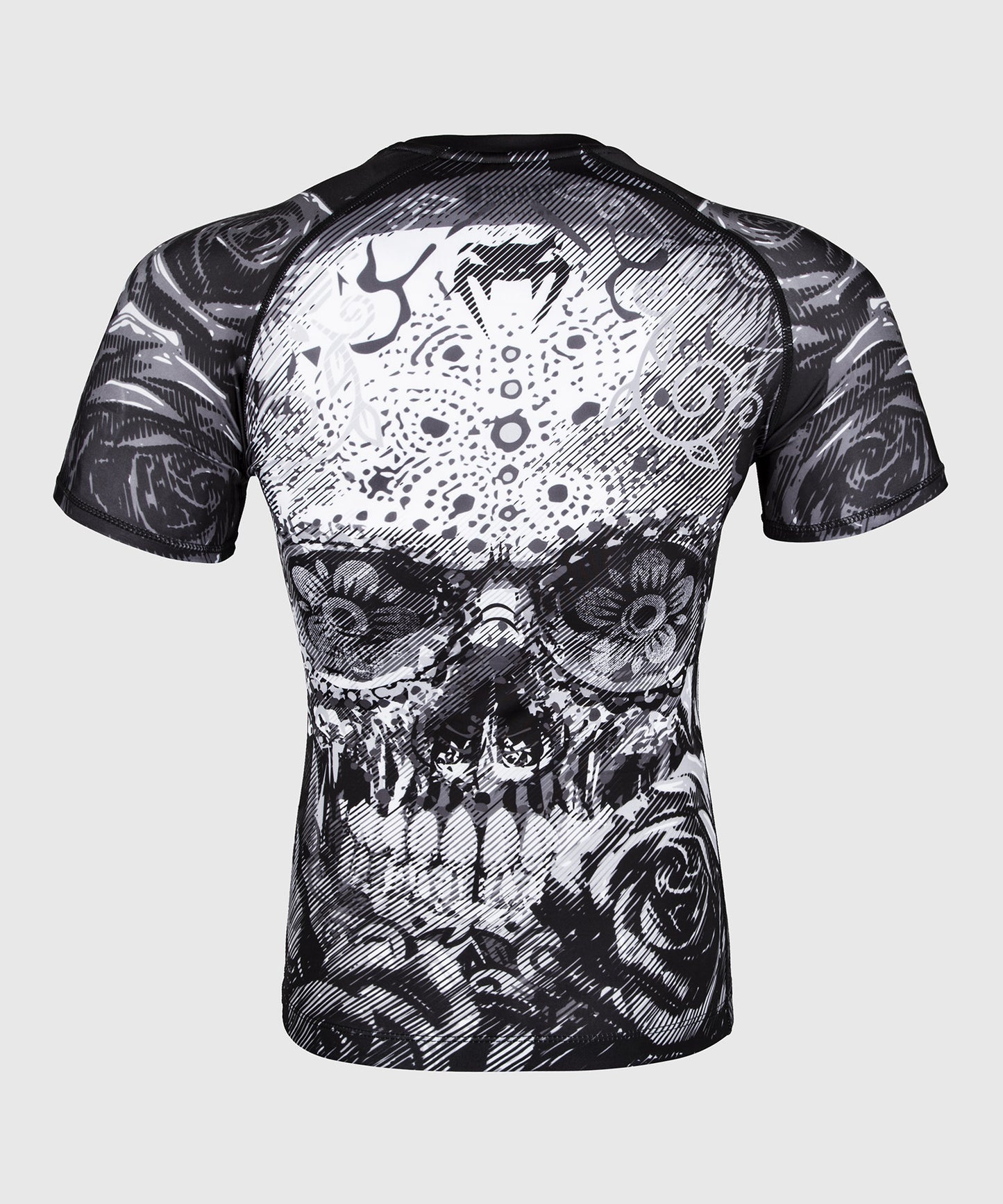Venum Santa Muerte 3.0 Rashguard - Short Sleeves - Black/White