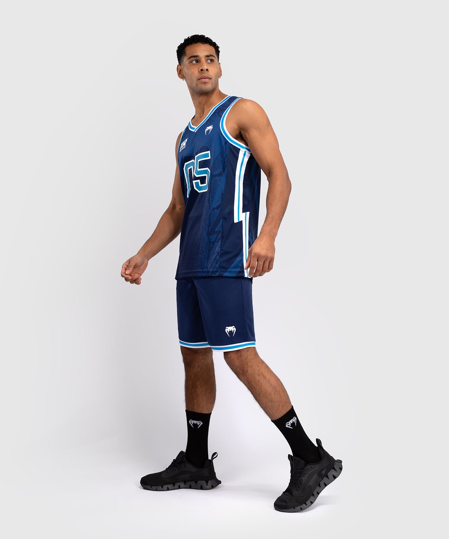 Maillot de Basket Venum x Top Rank Original pour Hommes - Bleu Marine