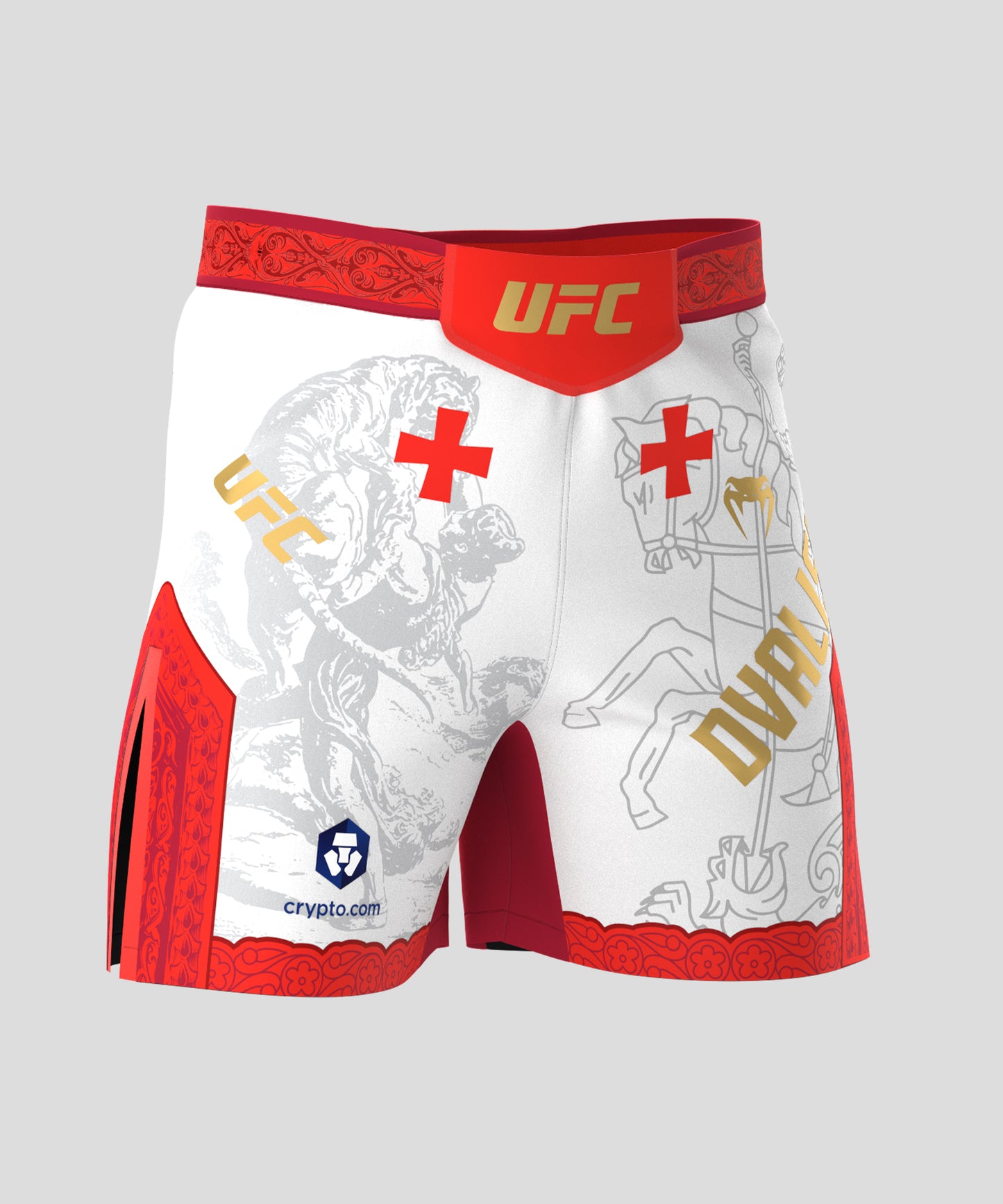 Short de combat pour Hommes UFC Unrivaled by Venum Merab Dvalishvili - Blanc/Rouge