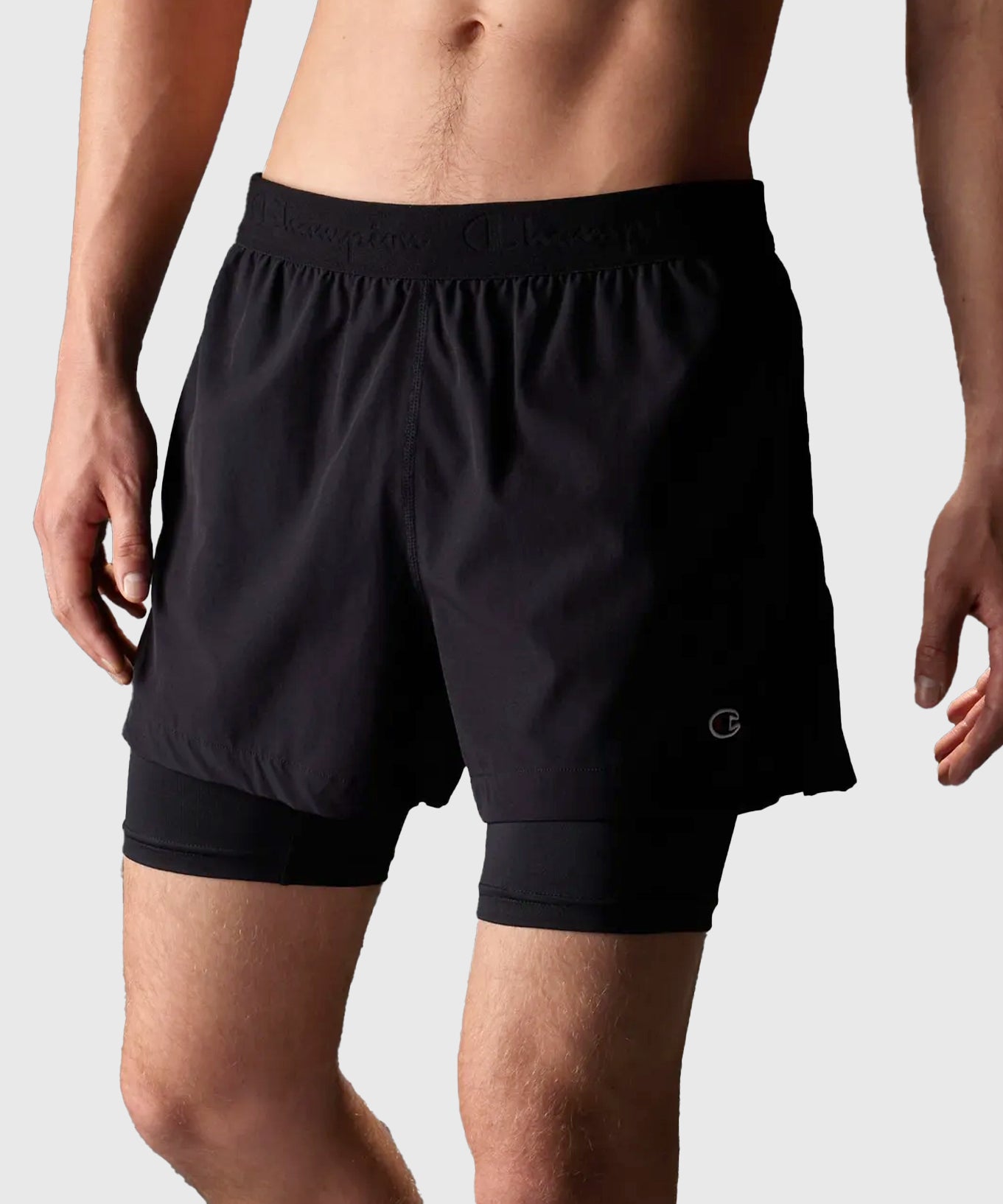 Short De Sport 2 En 1 Champion - Noir
