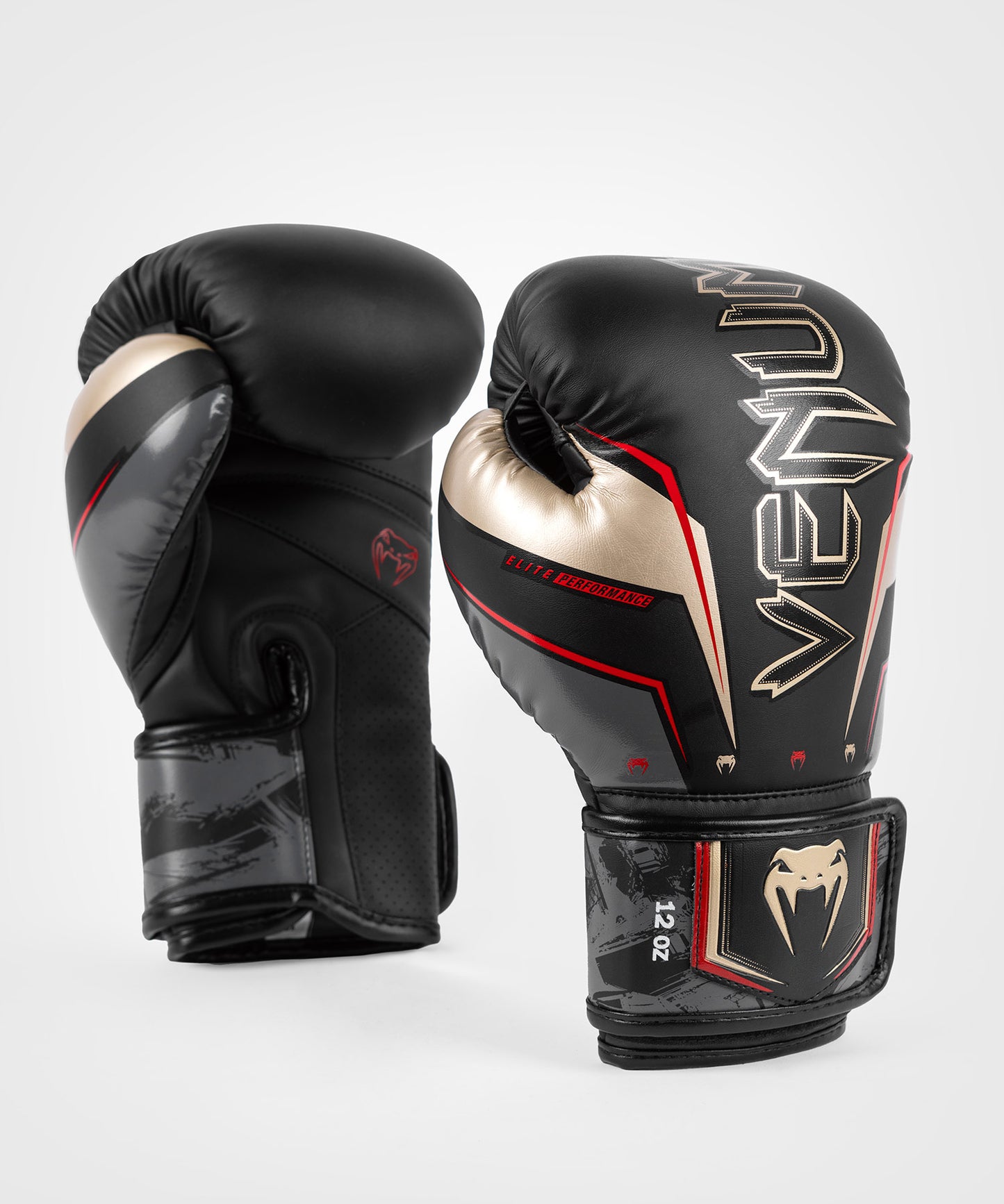 Gants de Boxe Venum Elite Evo - Noir/Or/Rouge