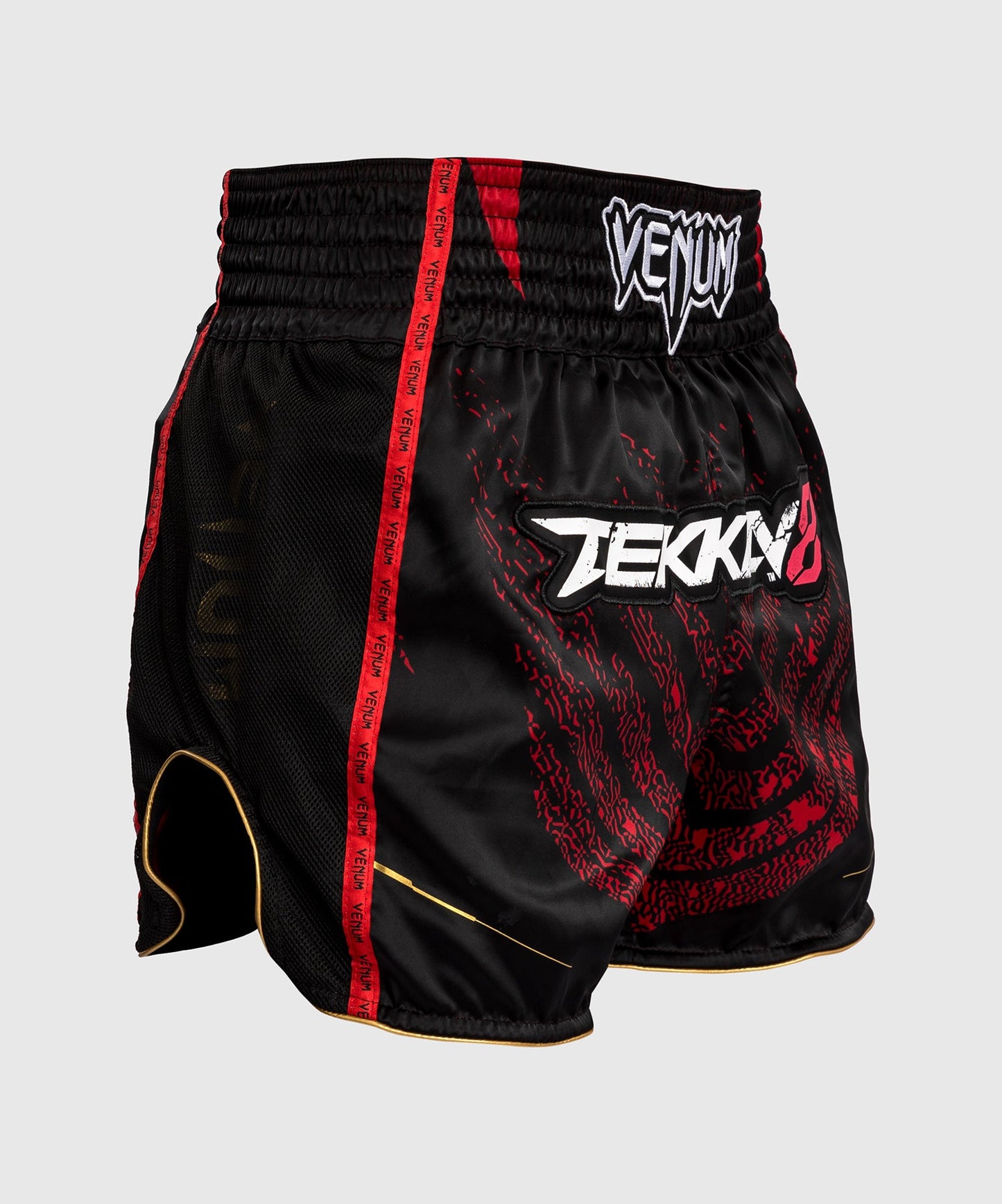 Venum x Tekken 8 Muay Thai Shorts - Marshall Law - Black/Red/Gold