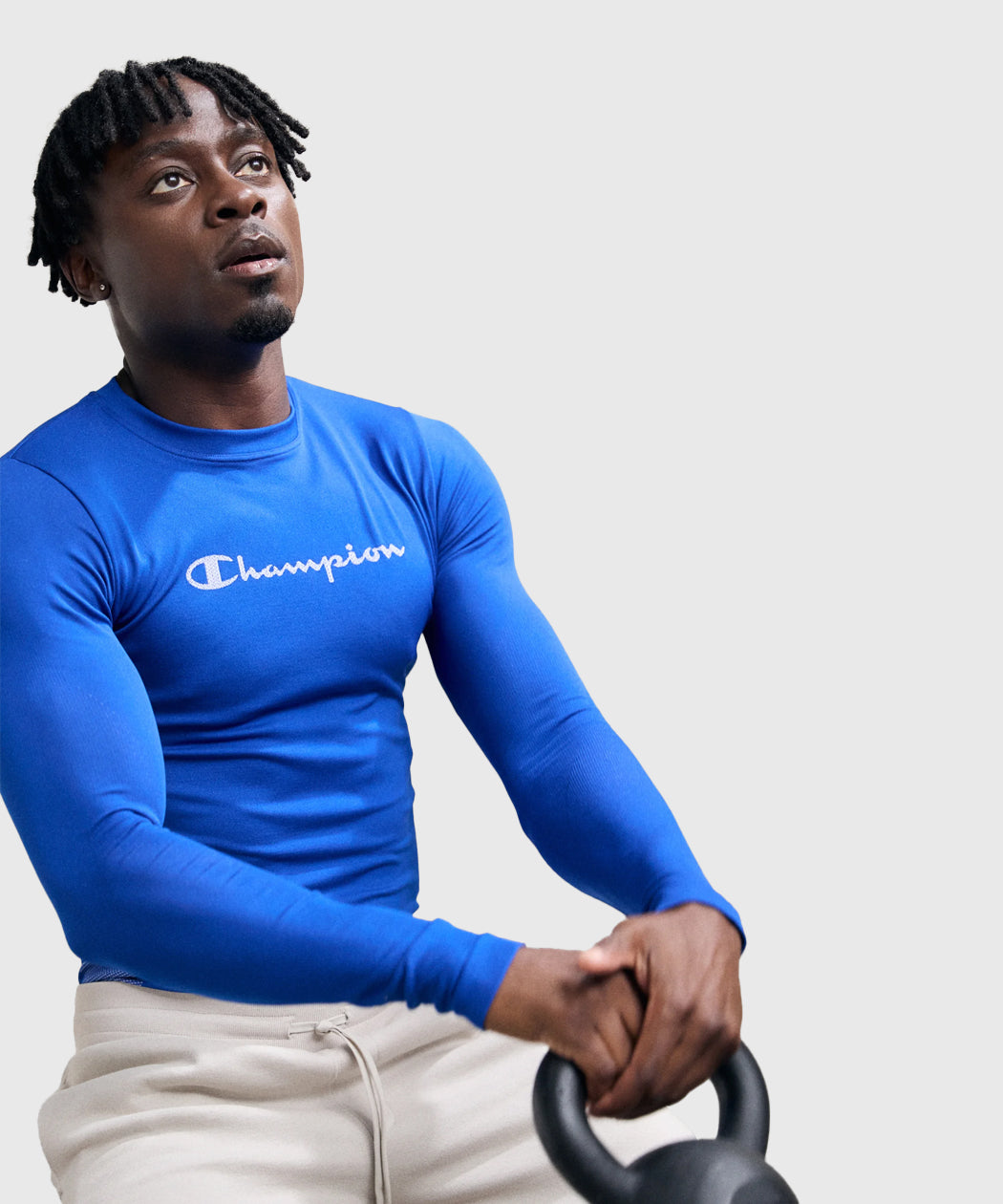 T-Shirt De Compression Champion Seamless - Bleu