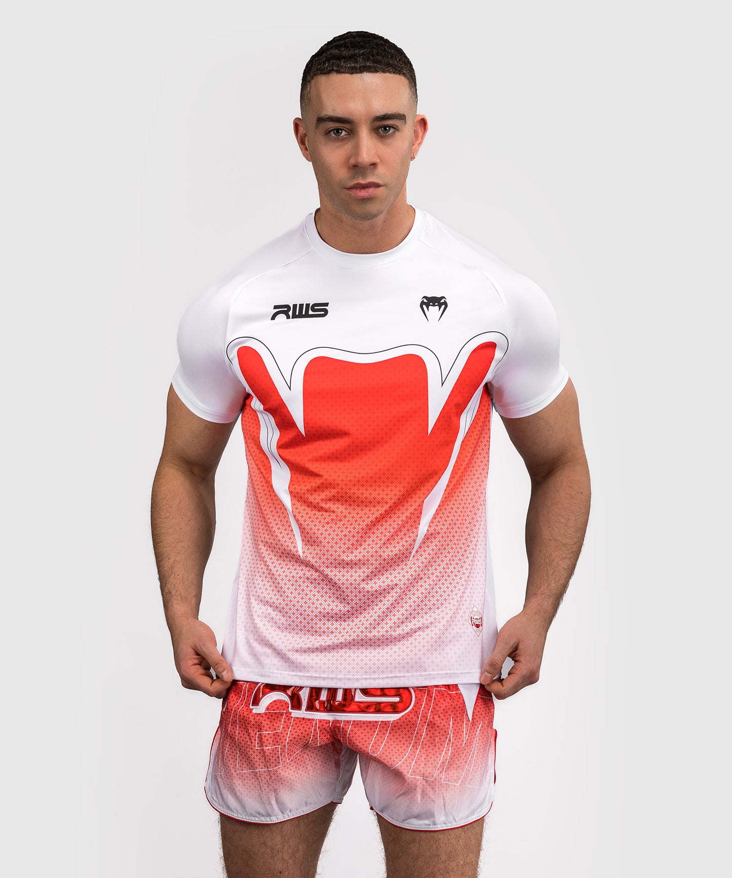 T-shirt Dry-Tech Homme Venum x RWS 2.0 – Blanc/Rouge