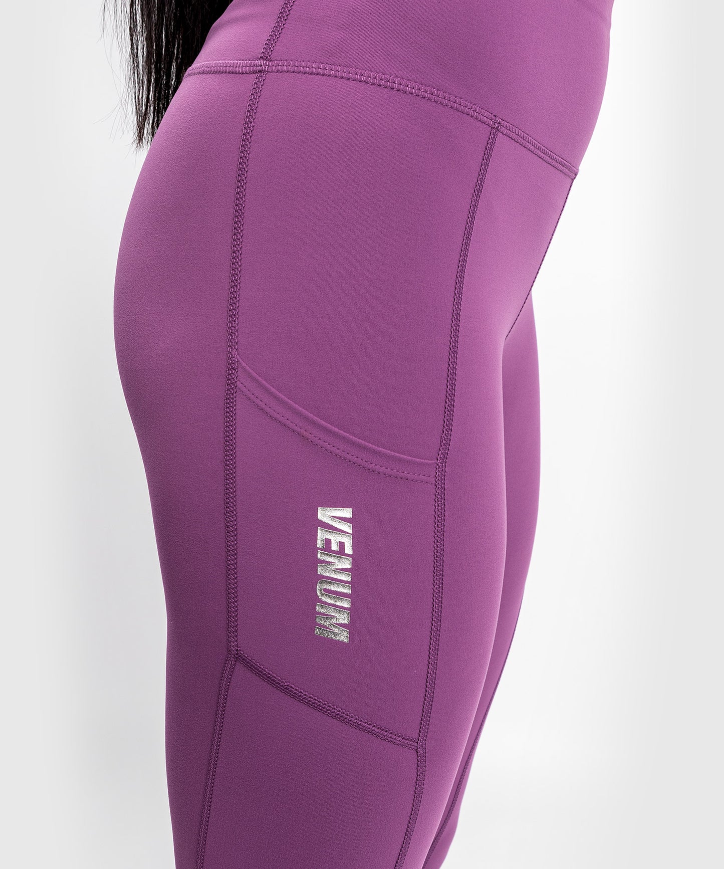 Venum Essential Performance Leggings - Dark Orchid/Silber gebürstet