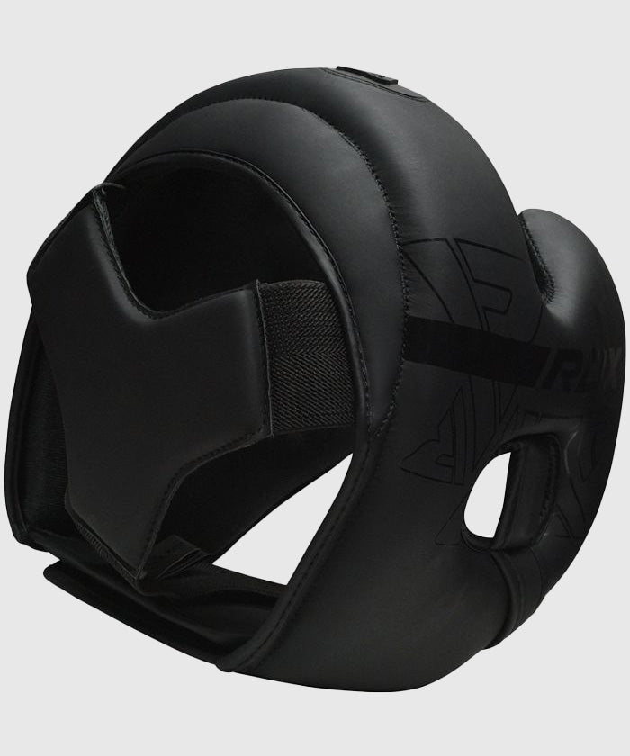RDX F6 Boxing Helmet - Black/Black