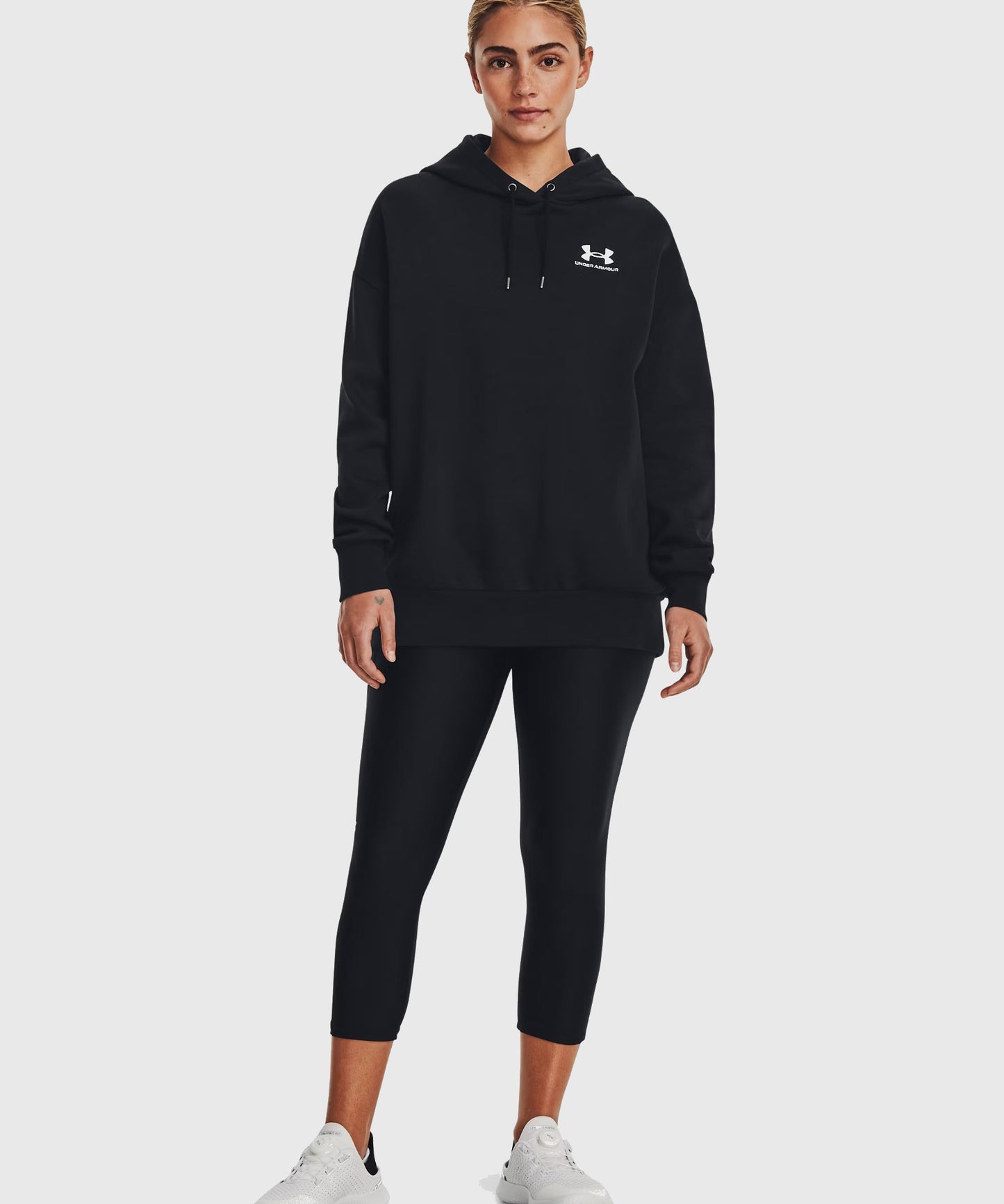 Under Armour Oversize Ua Icon Fleece Hoodie For Women - Black