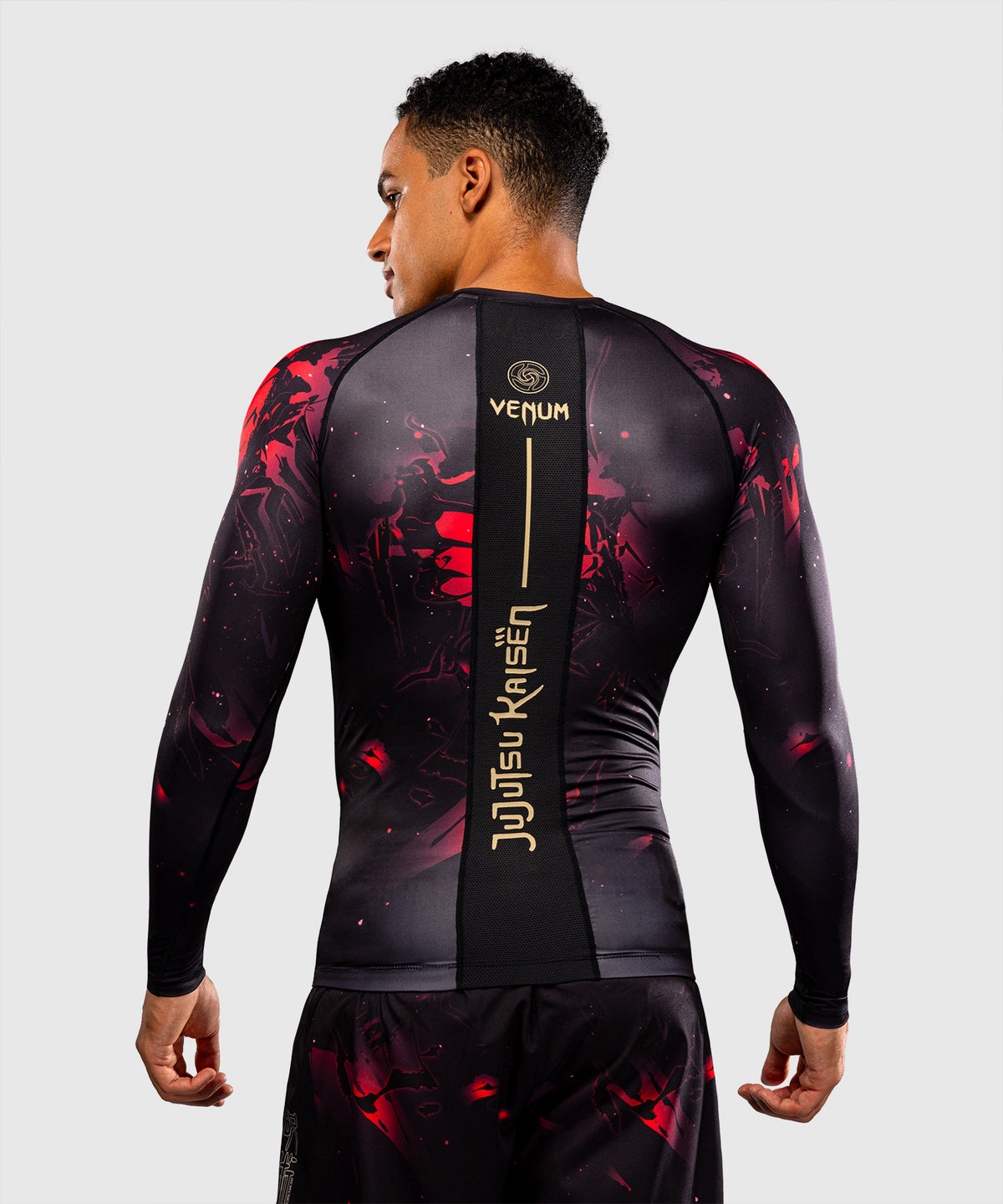Jujutsu Kaisen x Venum Itadori Langarm Rashguard – Schwarz/Rot