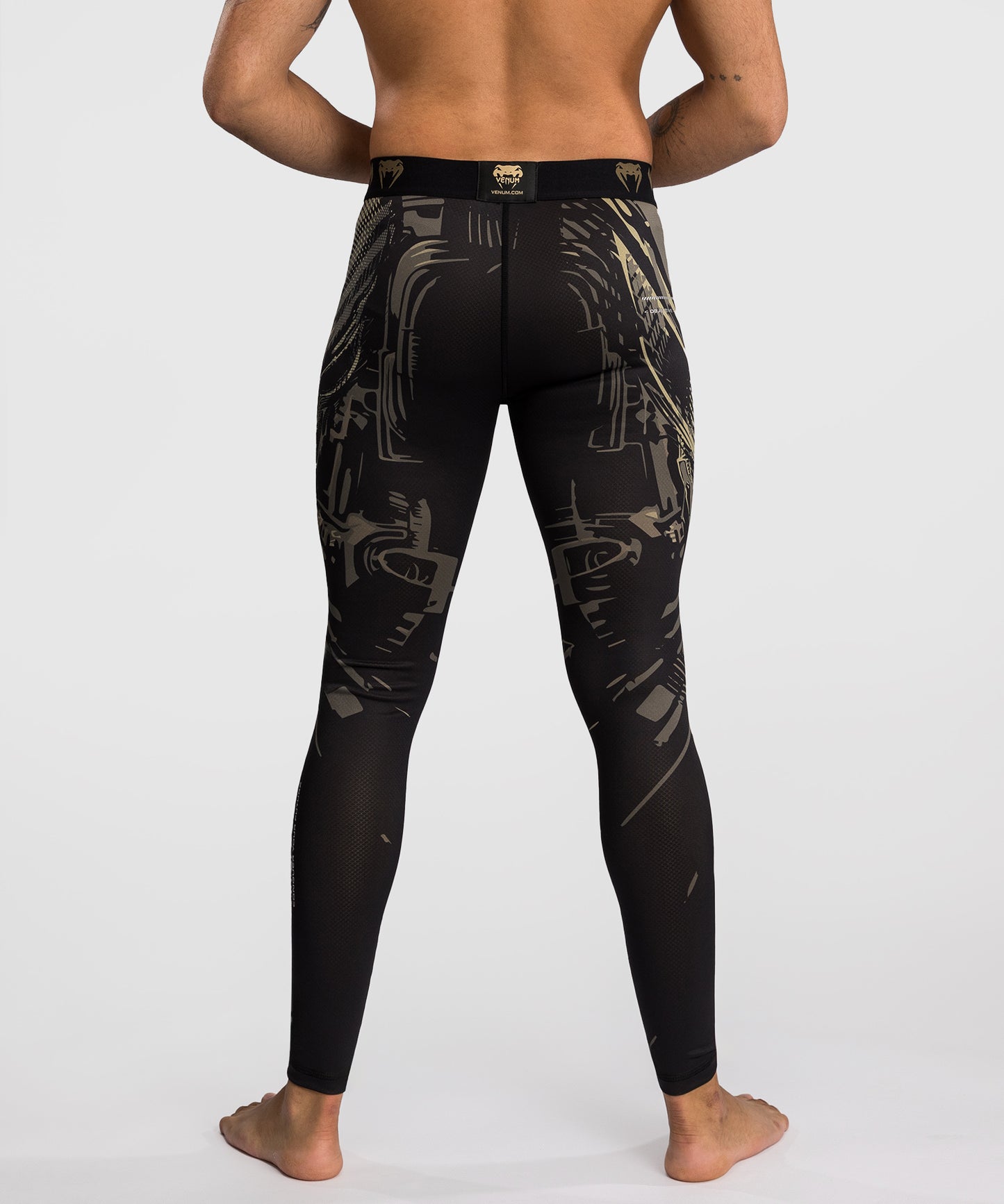 Pantaloni a compressione Venum Space Invader - Nero/Sabbia