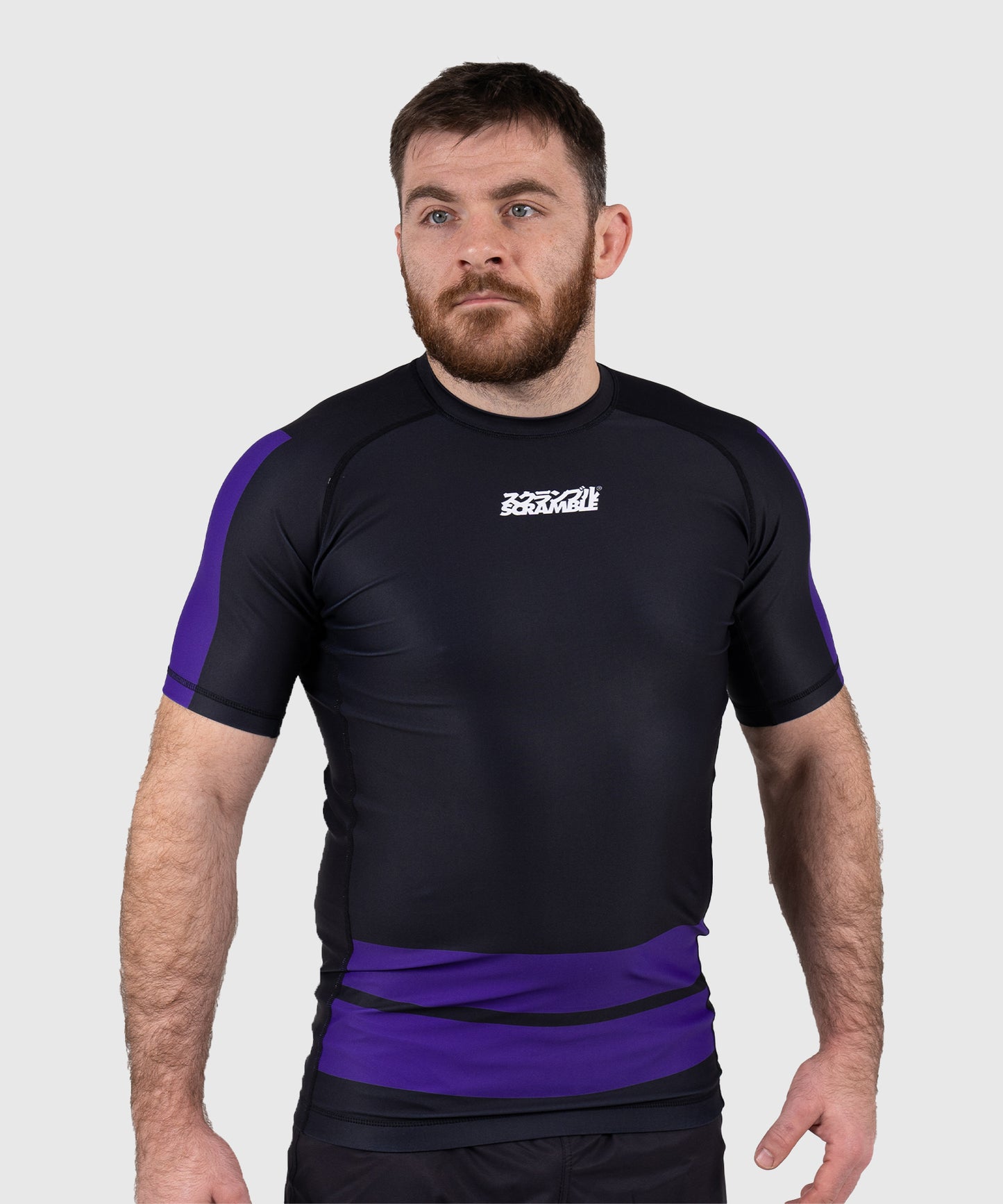 Rashguard Mit Kurzen Ärmeln Scramble Ranked -Violett