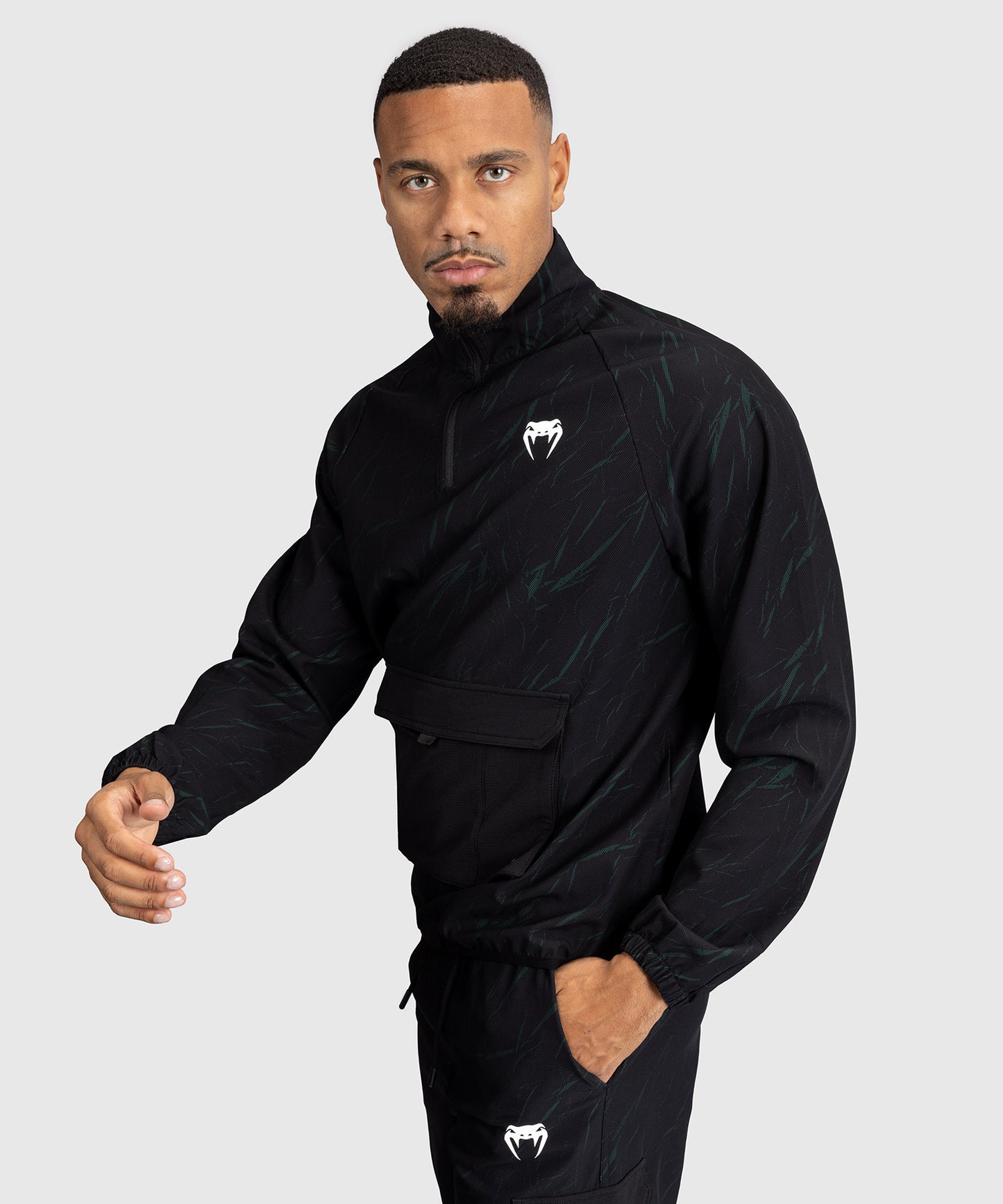 Venum Trooper Herren Trainingsjacke - Schwarz/Waldgrün
