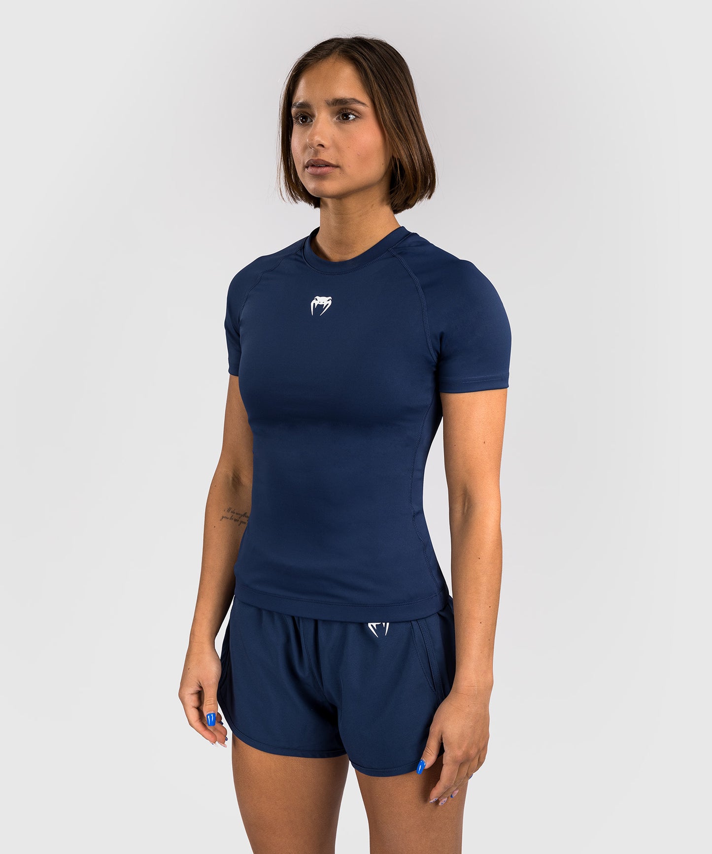 Venum New Perf Woman Range Halo Kurzarm Rashguard - Marineblau