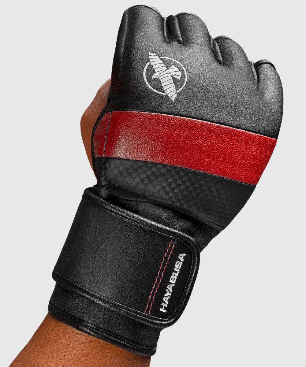 Gants de MMA T3 Hayabusa - Noir/Rouge