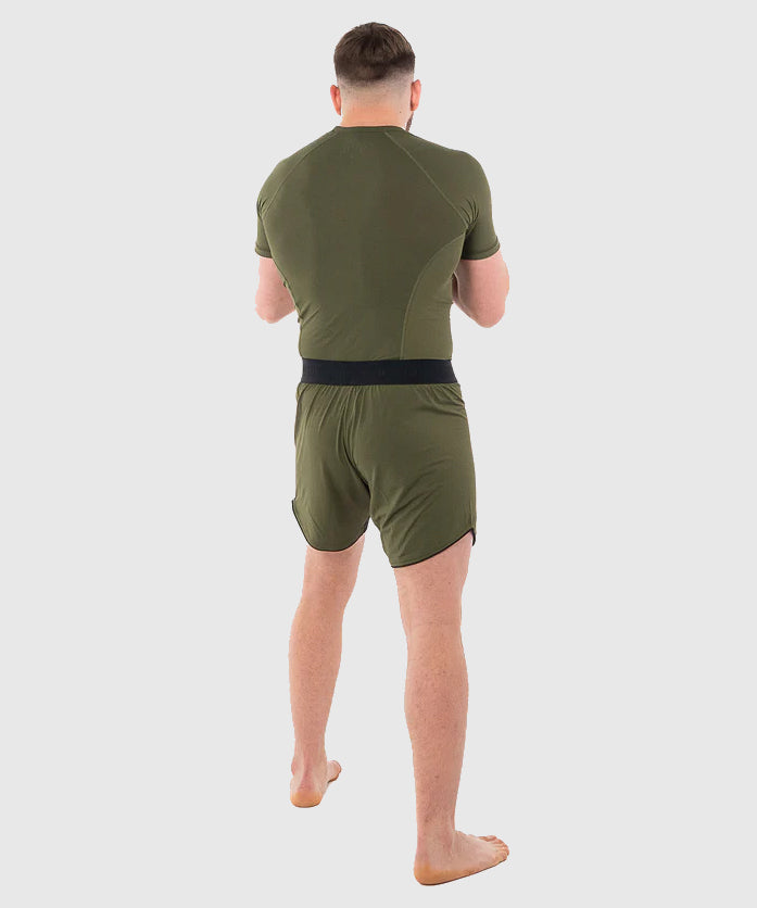 Fightshort Metal Boxe - Kaki/Orange