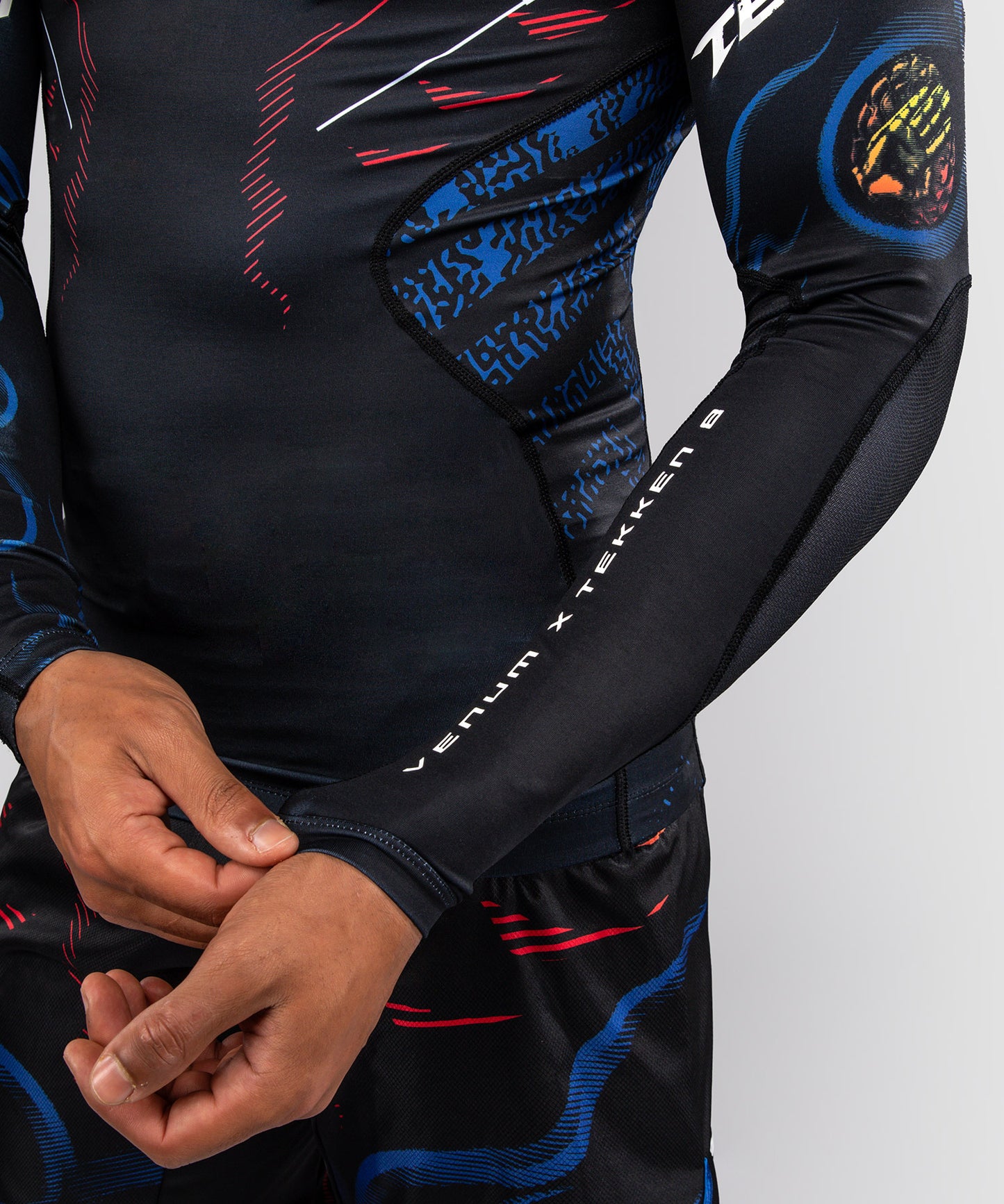 Venum x TEKKEN 8 Long Sleeve Rashguard - Yoshimitsu - Black/Orange