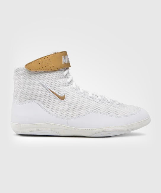 Nike Inflict 3 Wrestling Shoes - White/Gold