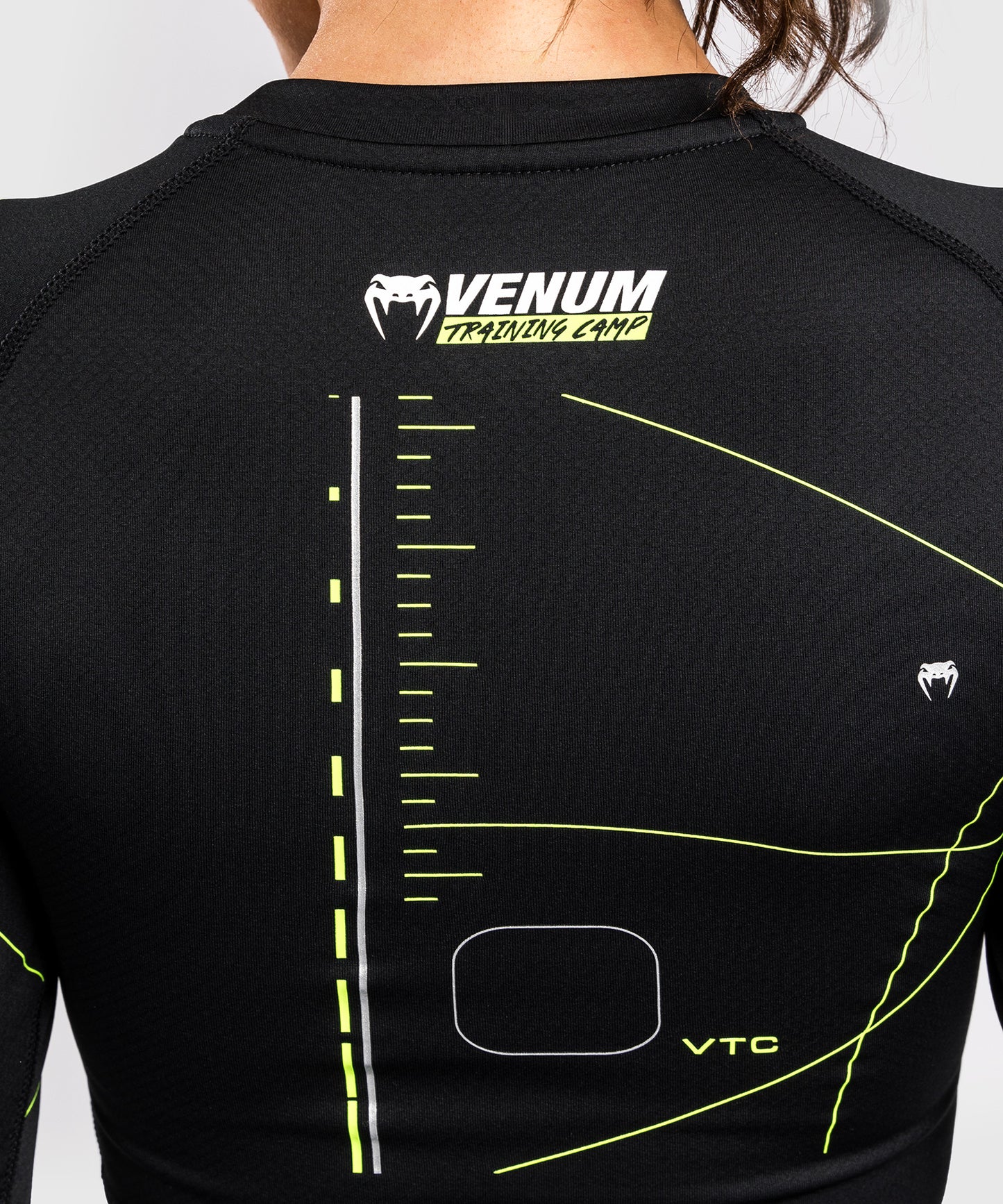 Rashguard Manches Longues Venum Training Camp 4.0 - Noir/Vert Fluo