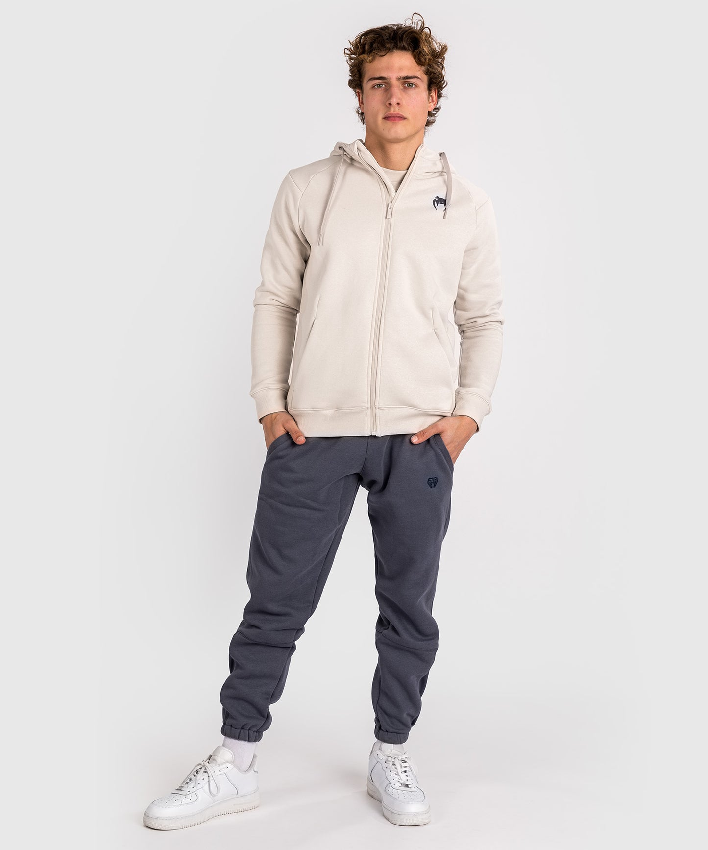 Venum Strikeland Kapuzen-Sweatshirt mit Reißverschluss - Greige
