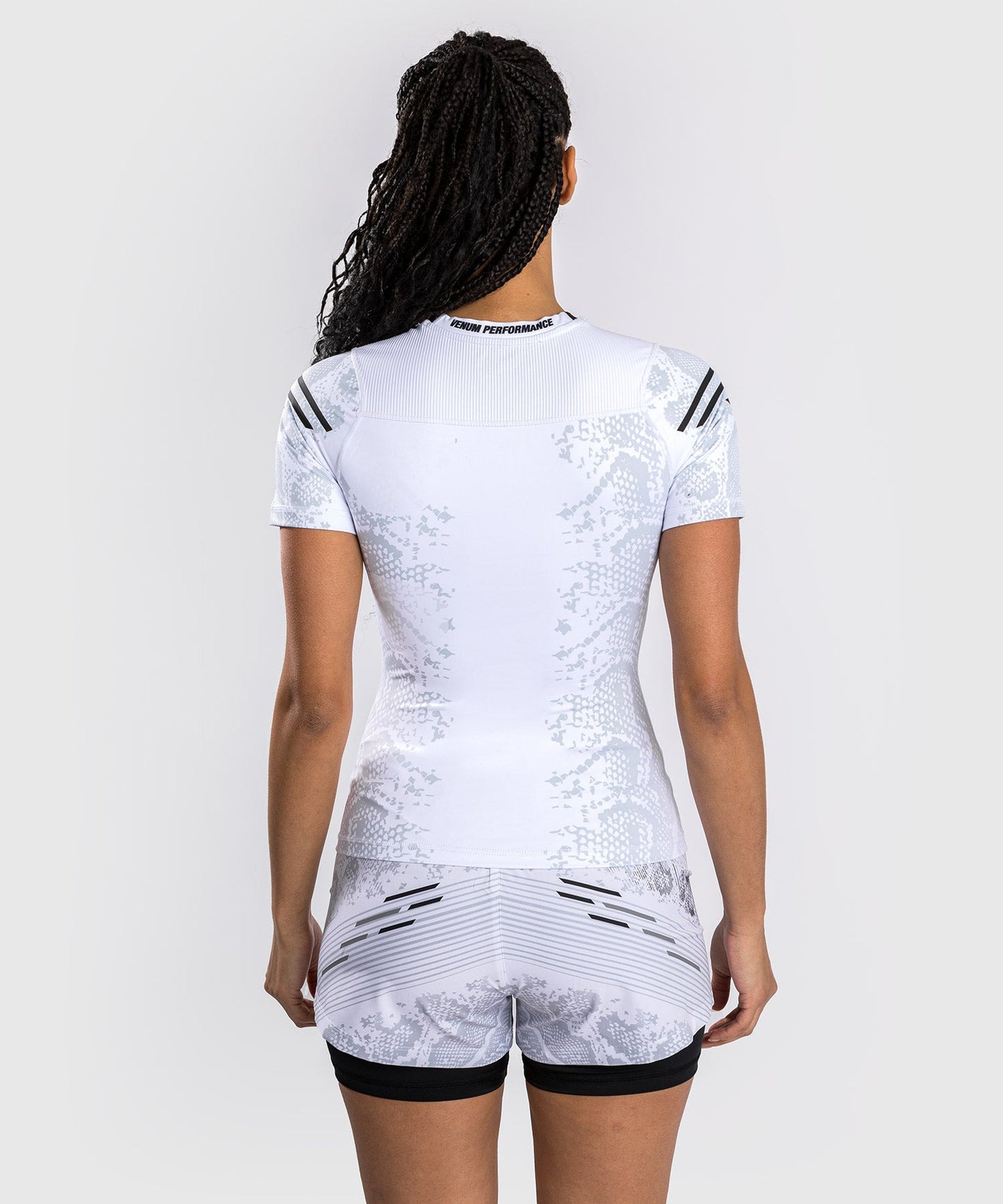 Women's UFC Authentic Adrenaline Fight Night Short Sleeve Rashguard By Venum - White