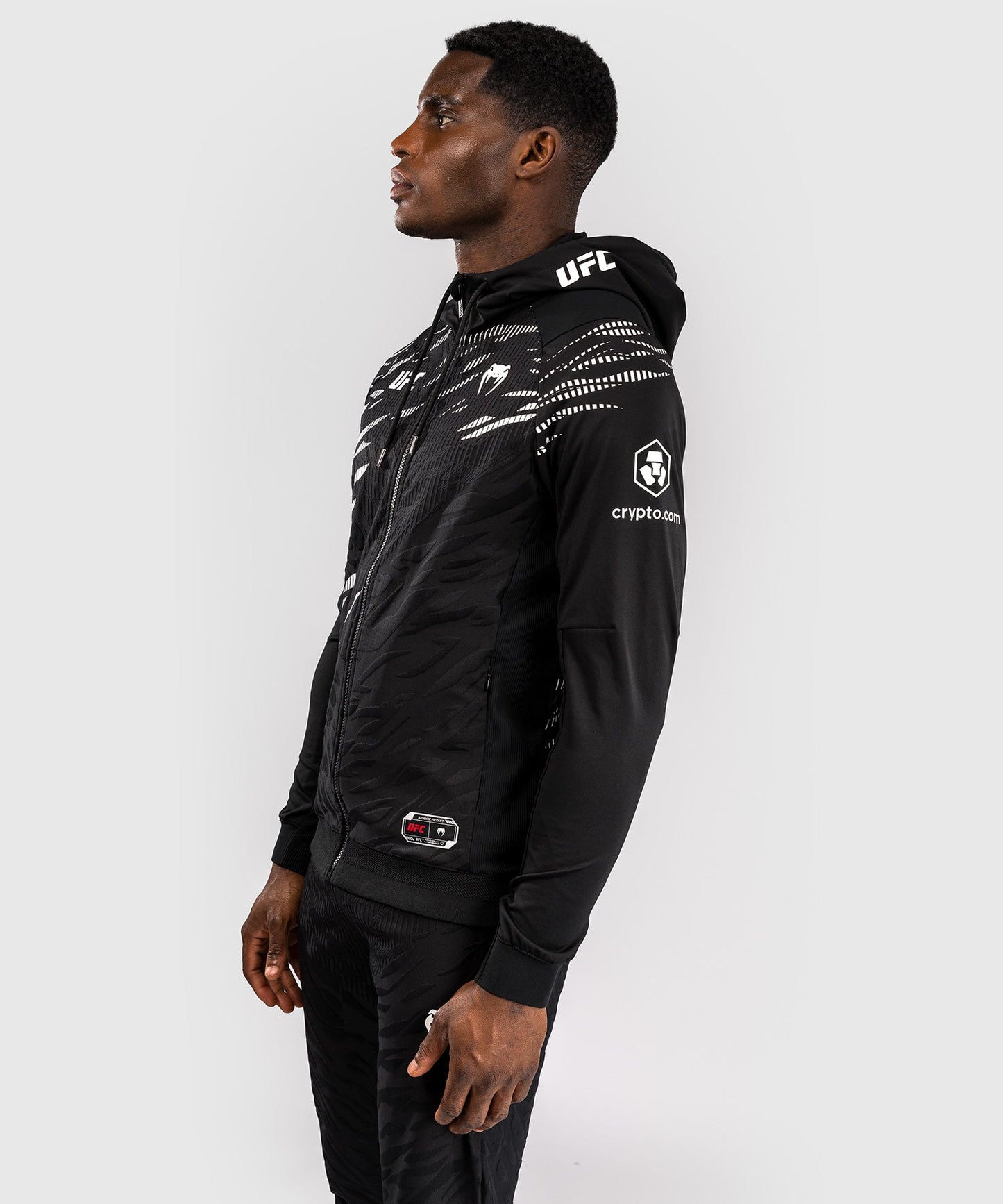Men's UFC Fusion by Venum Authentic Fight Night Hooded Jacket - Black