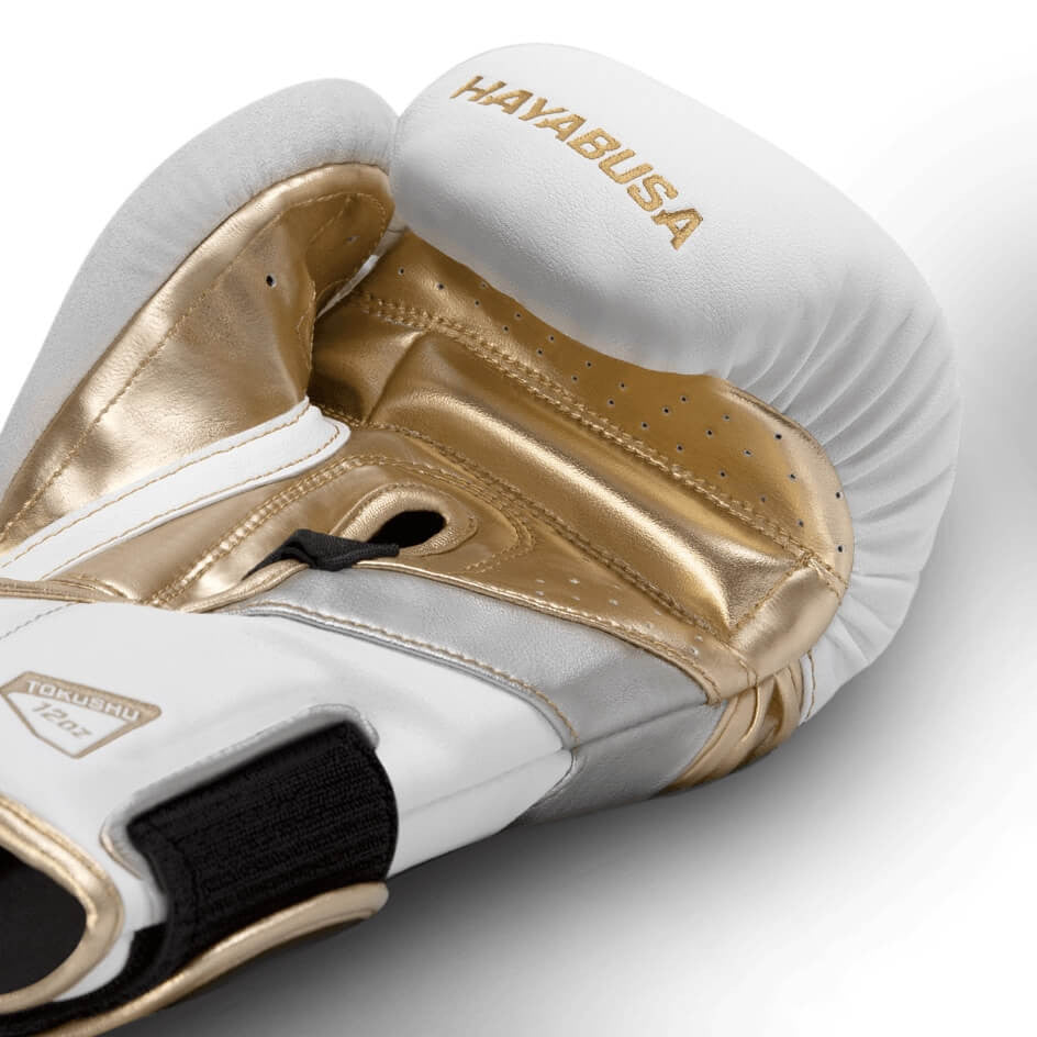 Hayabusa T3 Boxing Gloves - White/Gold