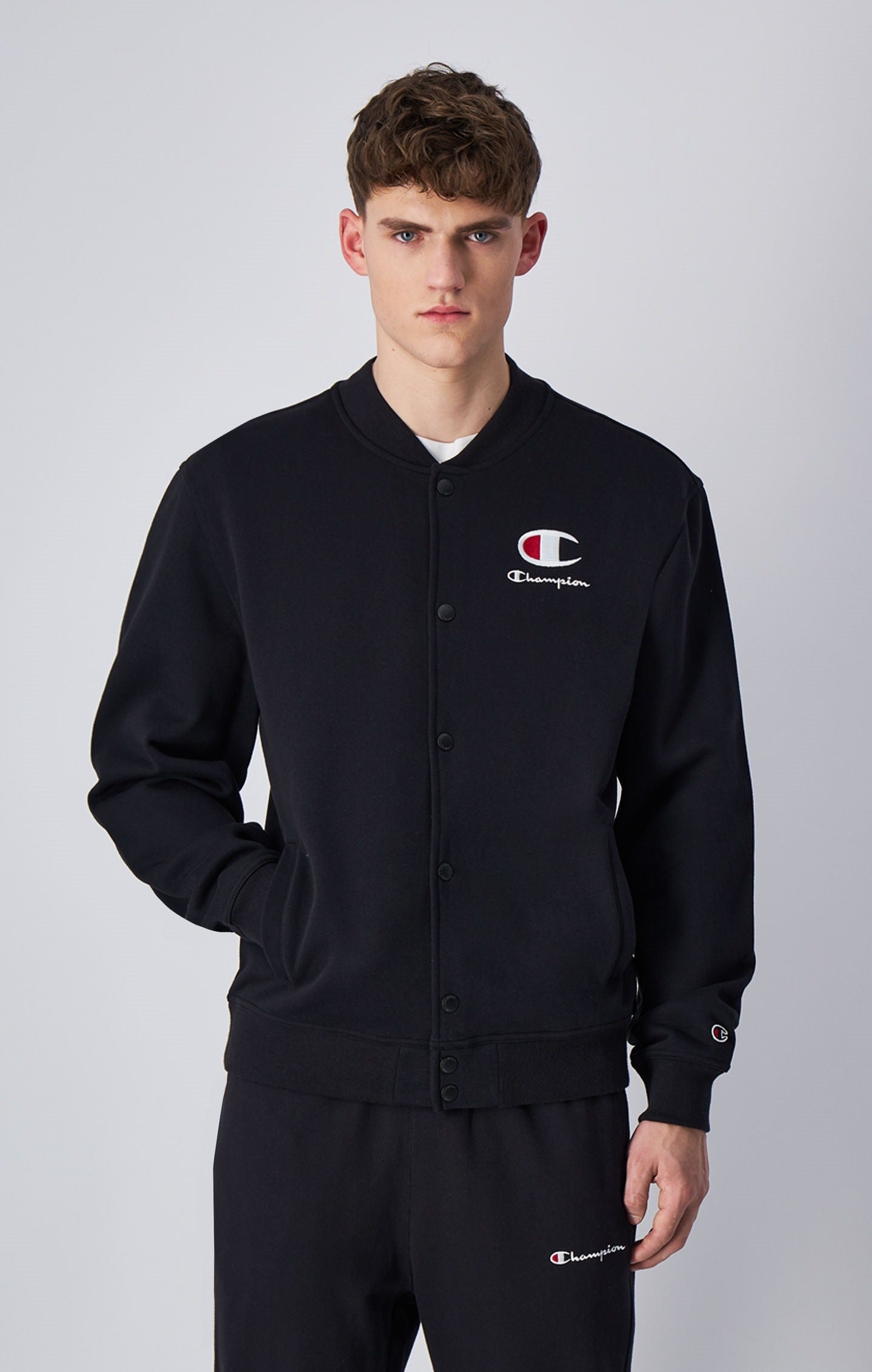 Veste Champion En Molleton Esprit Bomber - Noir