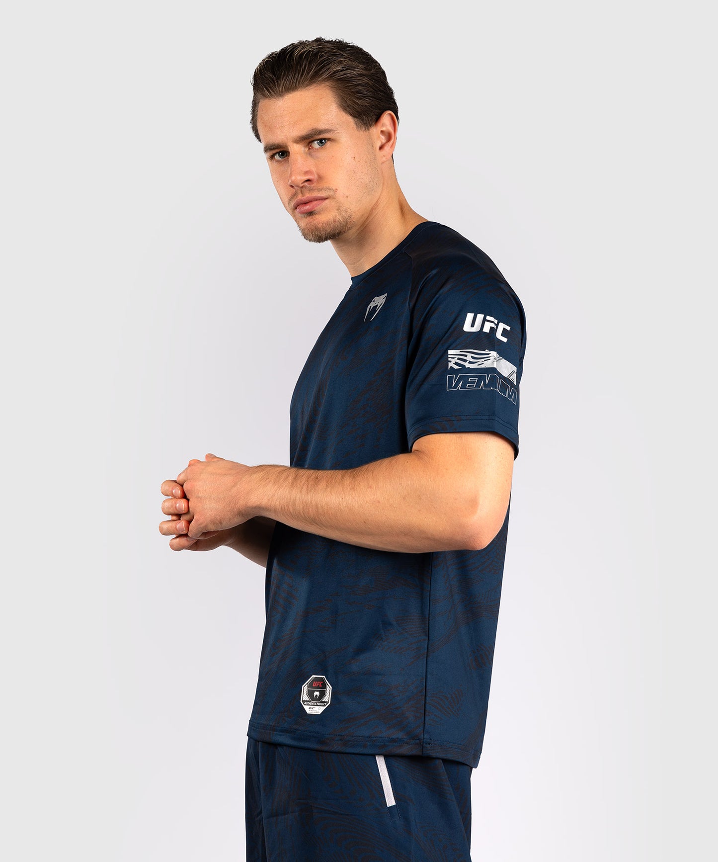 UFC Fusion by Venum Fight Week Herren Dry-Tech T-Shirt - Ozeanisches Blau