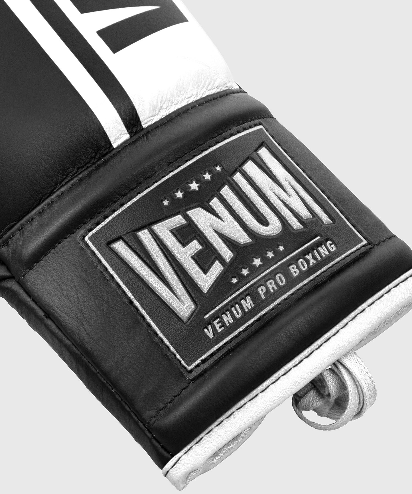Venum Shield Pro Boxing Gloves With Laces - Black/White